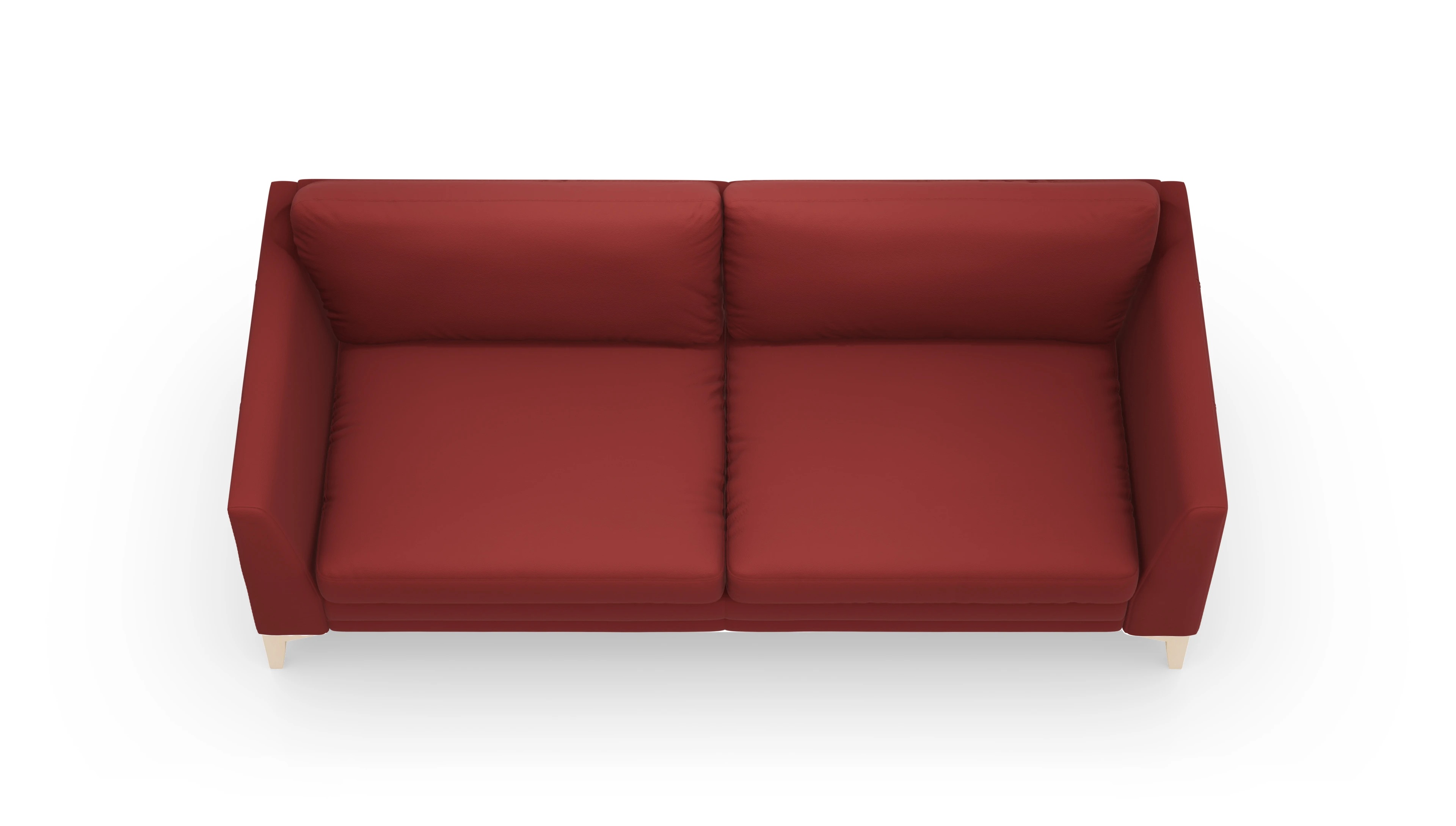Ledersofa Fairfield Ansicht des Produktes Fairfield 3-Sitzer in Leder rot