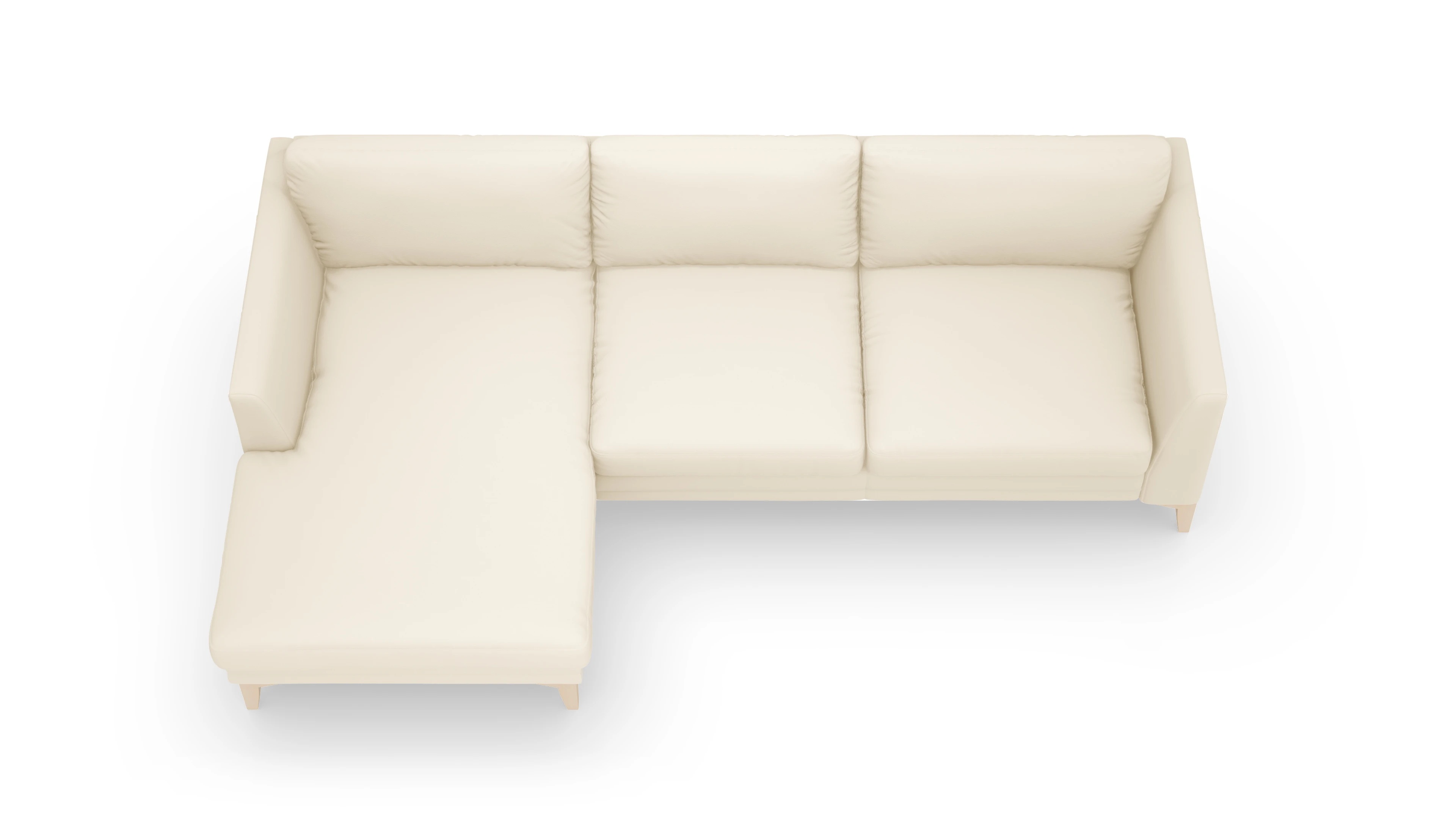 Ansicht des Produktes Fairfield Sofa mit Rec links in Leder weiß