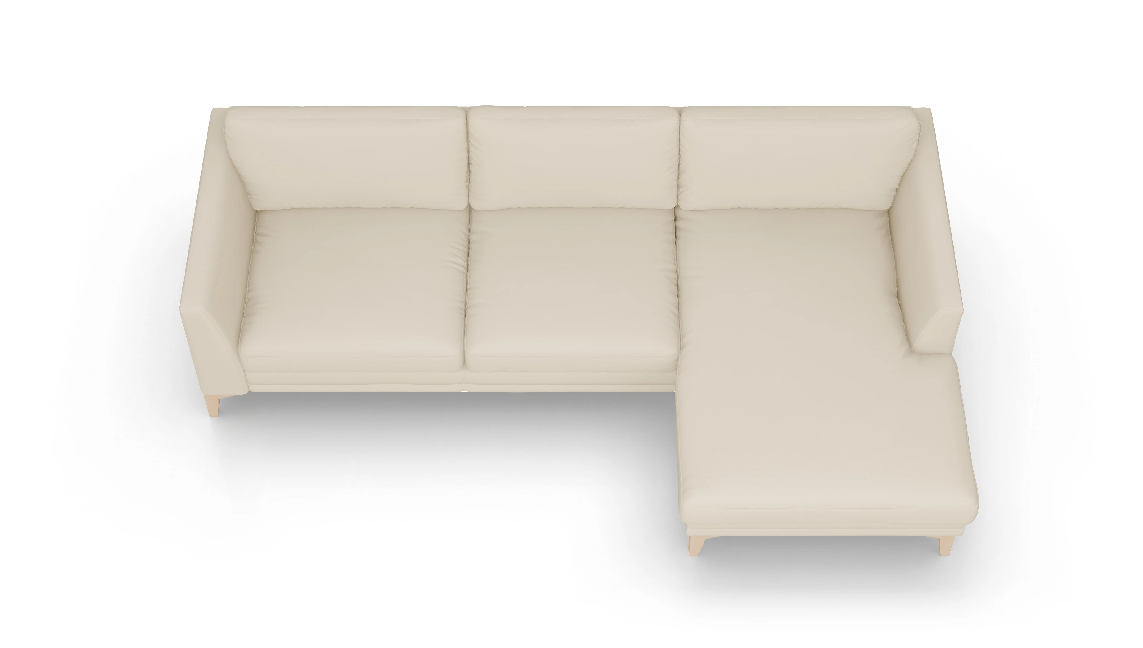 Ansicht des Produktes Fairfield Sofa mit Rec rechts in Leder weiß