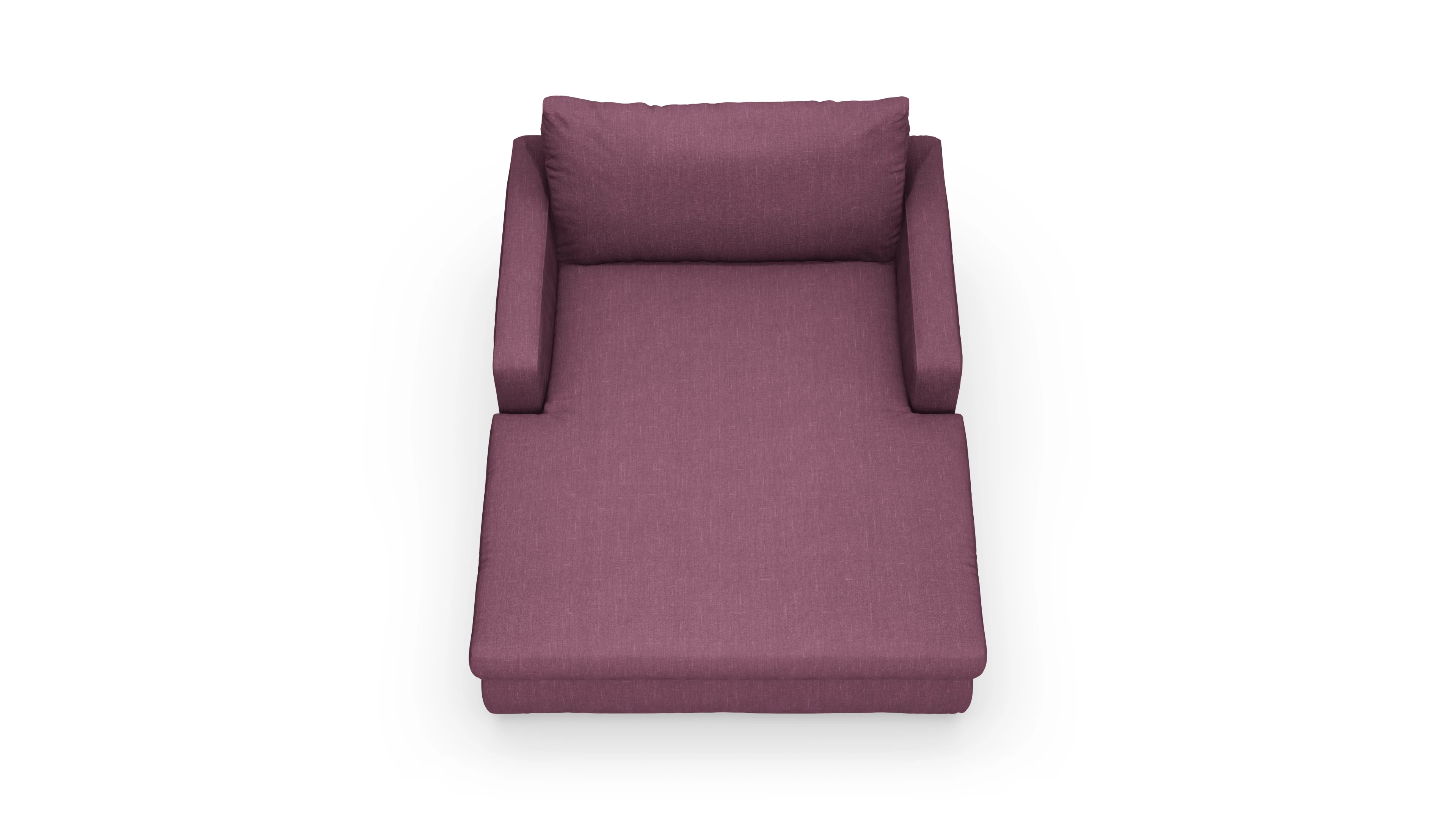 Longchair Amelia Ansicht des Produktes Amelia Sessel in Stoff rot