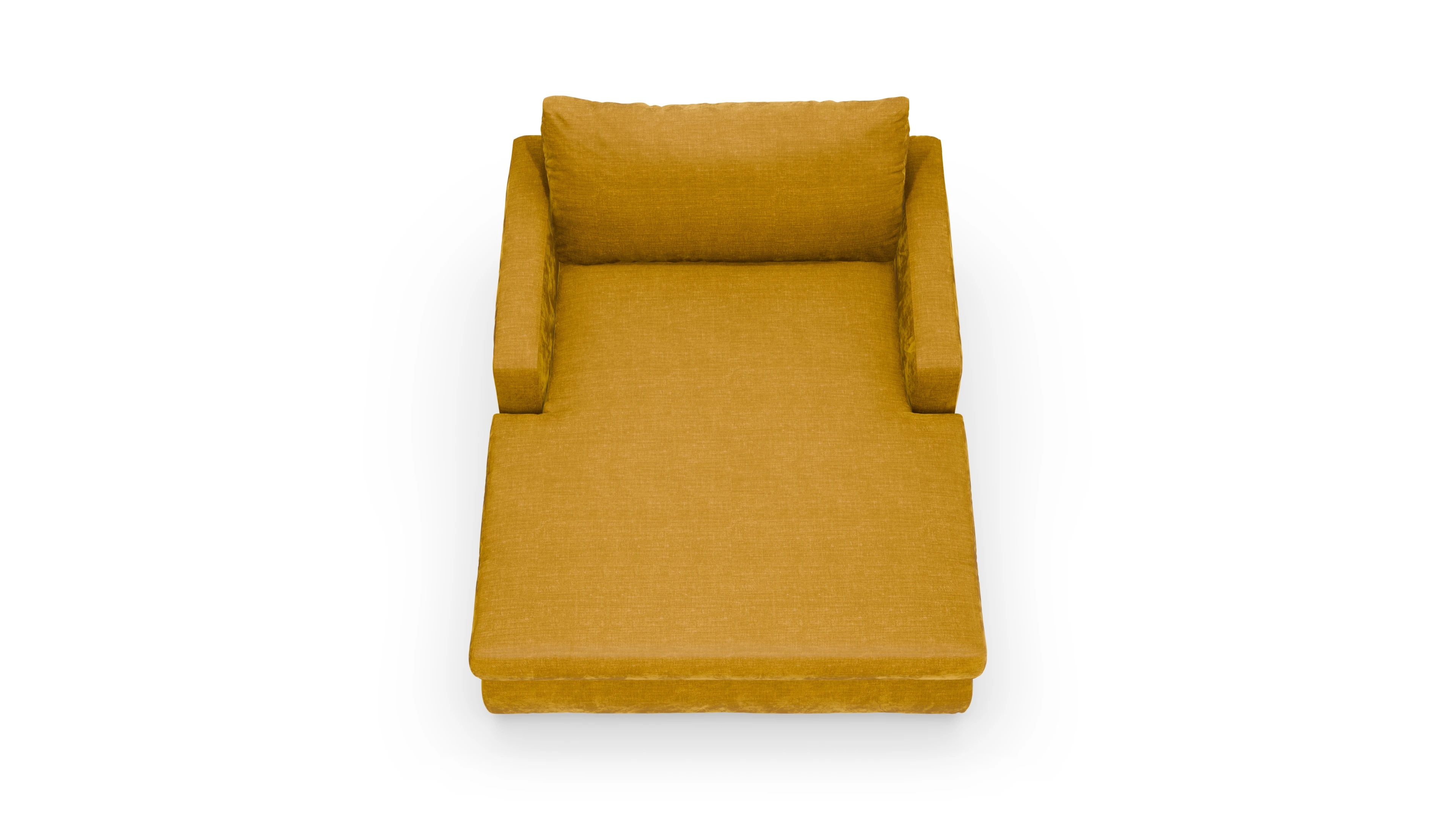 Longchair Amelia Ansicht des Produktes Amelia Sessel in Stoff braun