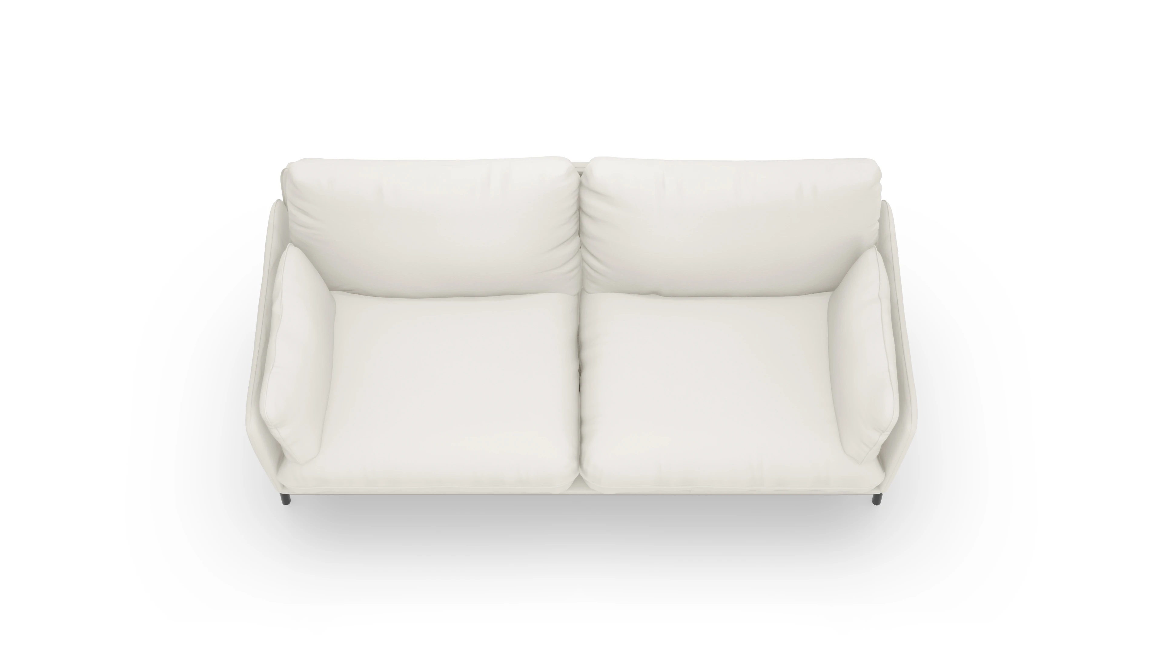 Ansicht des Produktes Crimora 2,5-Sitzer in Leder weiß