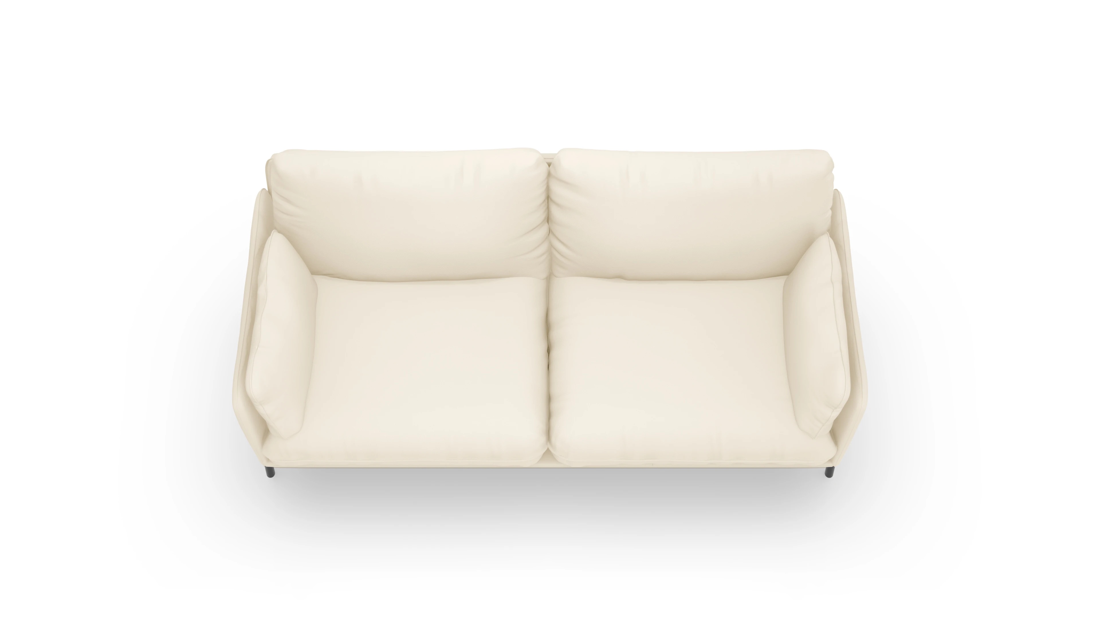 Ledersofa Crimora Ansicht des Produktes Crimora 2,5-Sitzer in Leder weiß