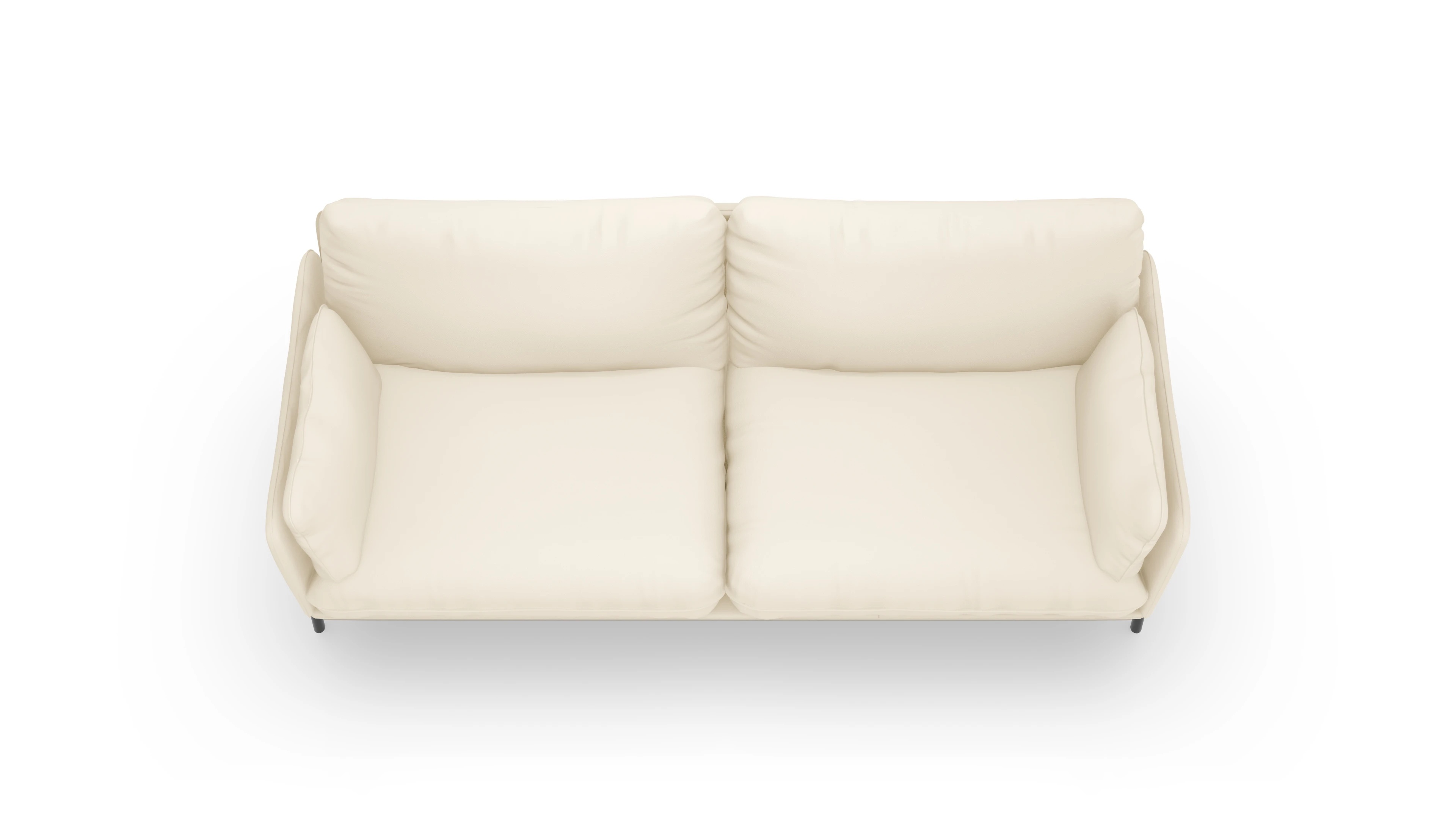 Ledersofa Crimora Ansicht des Produktes Crimora 3-Sitzer in Leder weiß