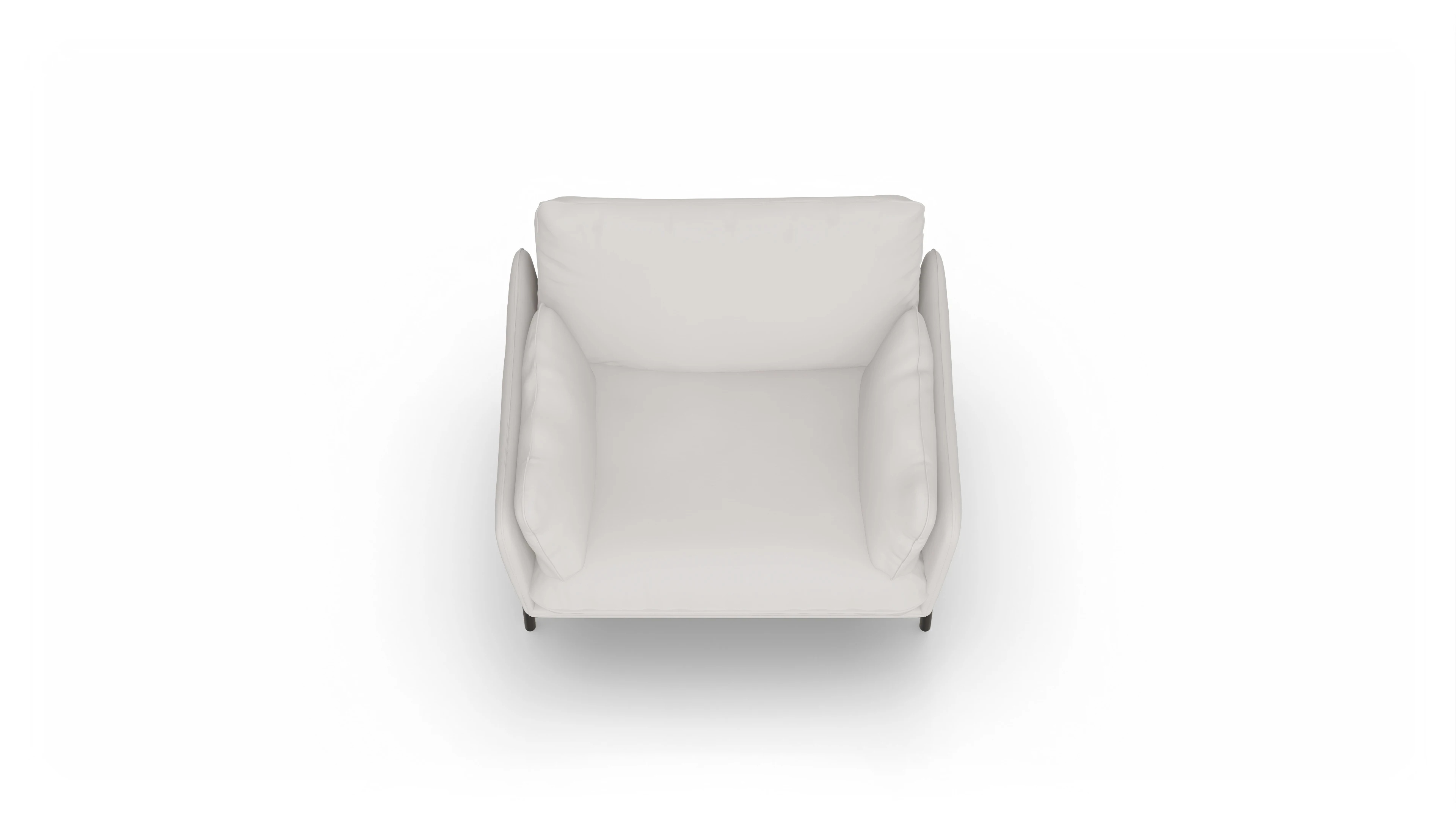 Ansicht des Produktes Crimora Sessel in Leder weiß