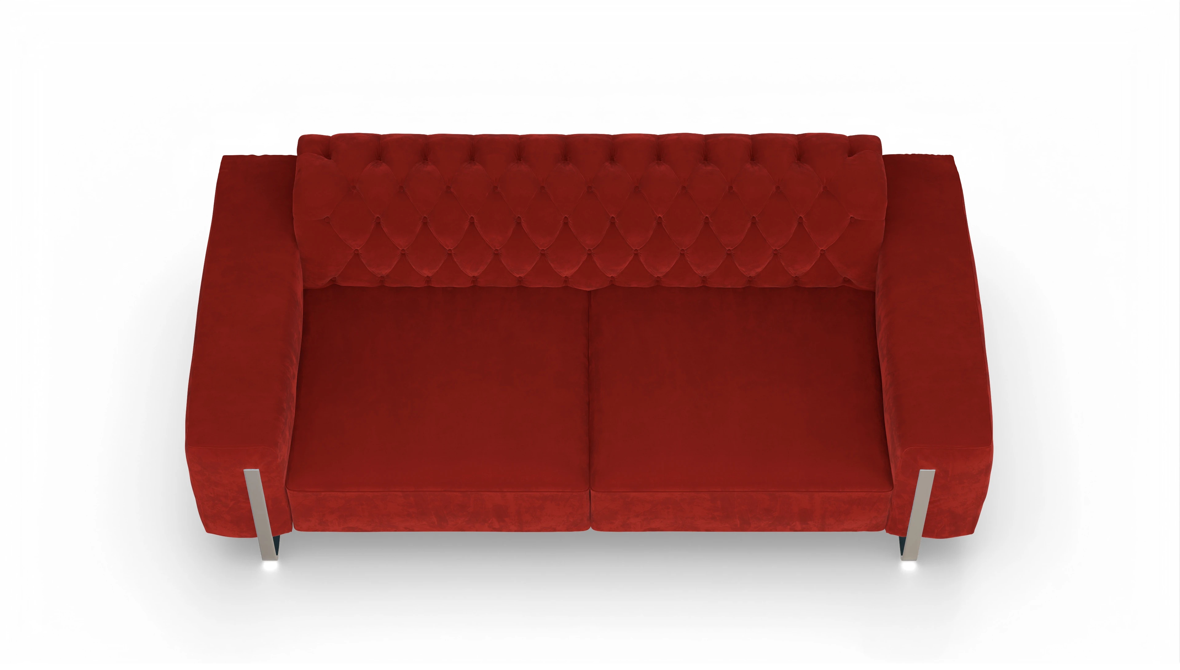 Ansicht des Produktes Nox 3-Sitzer in Samt rot