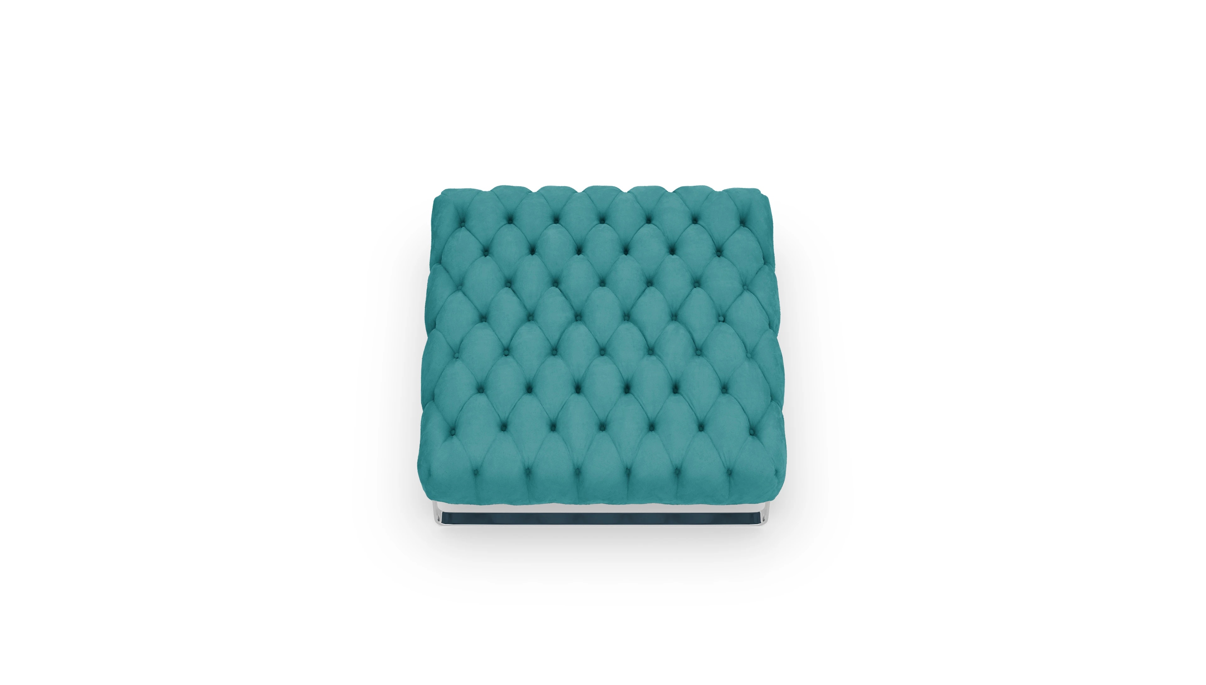Chesterfield Hocker Nox in Samt Ansicht des Produktes Nox Hocker in Samt blau