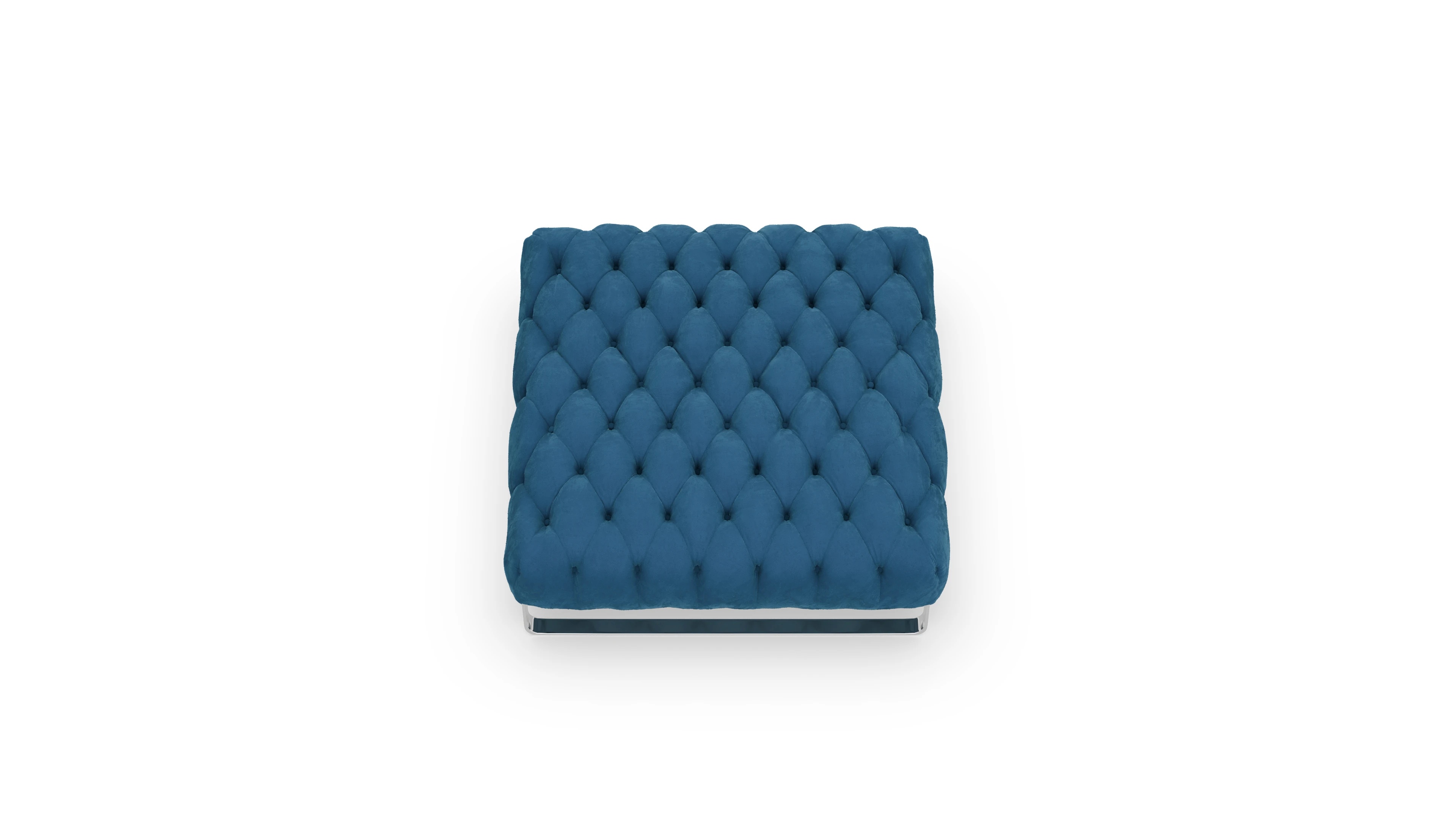 Ansicht des Produktes Nox Hocker in Samt blau