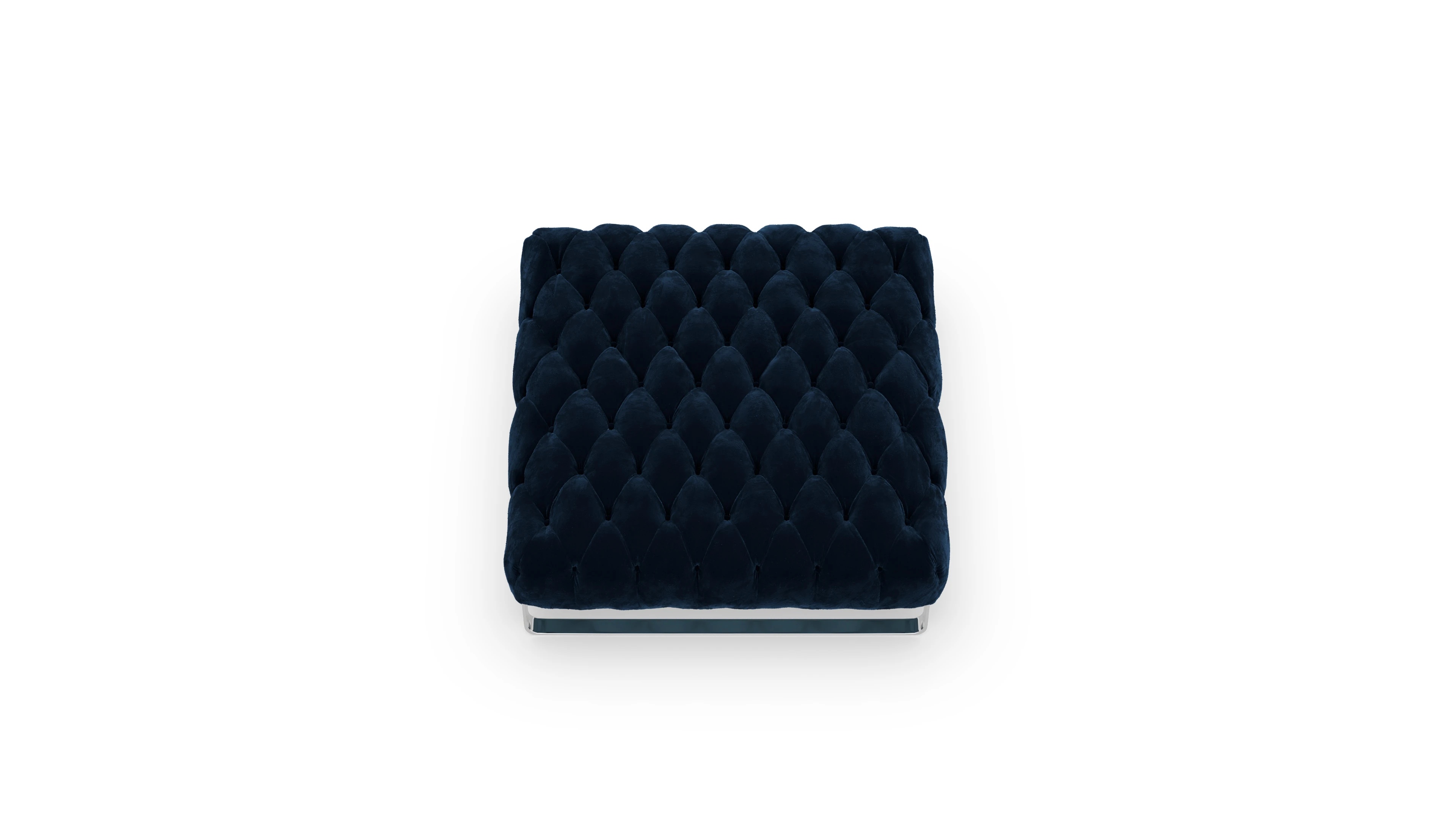 Ansicht des Produktes Nox Hocker in Samt blau