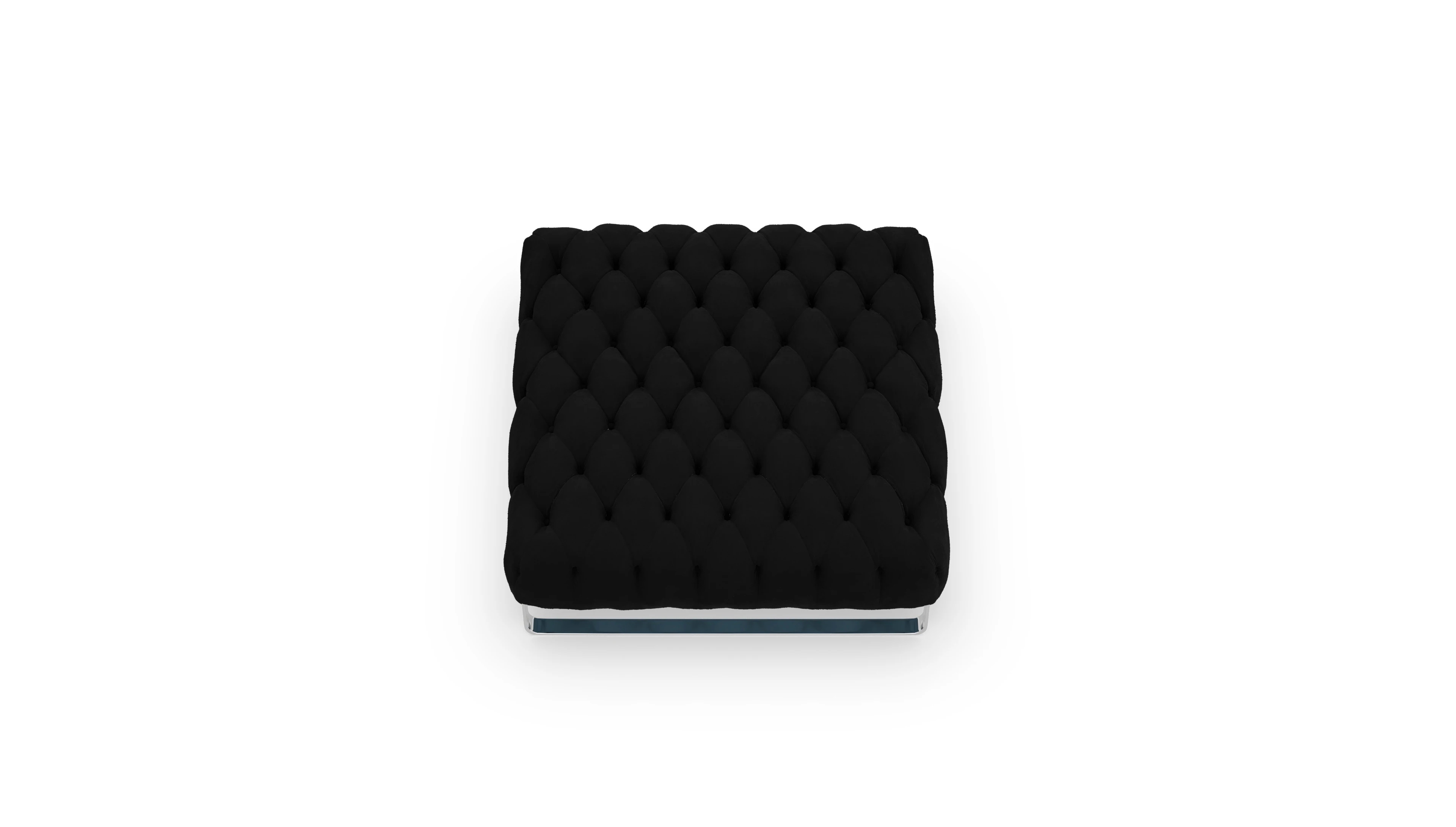 Chesterfield Hocker Nox in Samt Ansicht des Produktes Nox Hocker in Samt schwarz