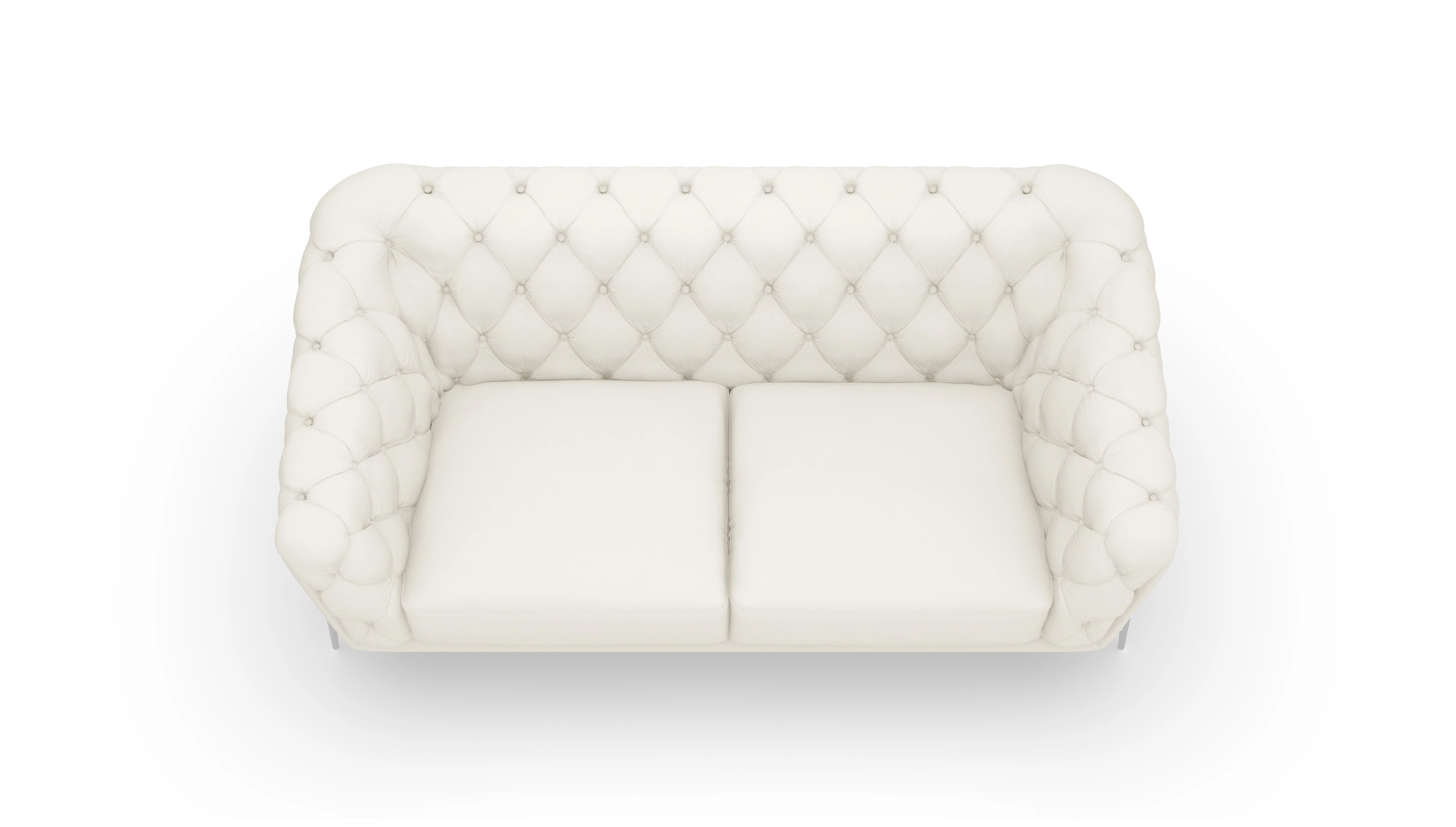 Ansicht des Produktes Alba 3-Sitzer in Leder weiß