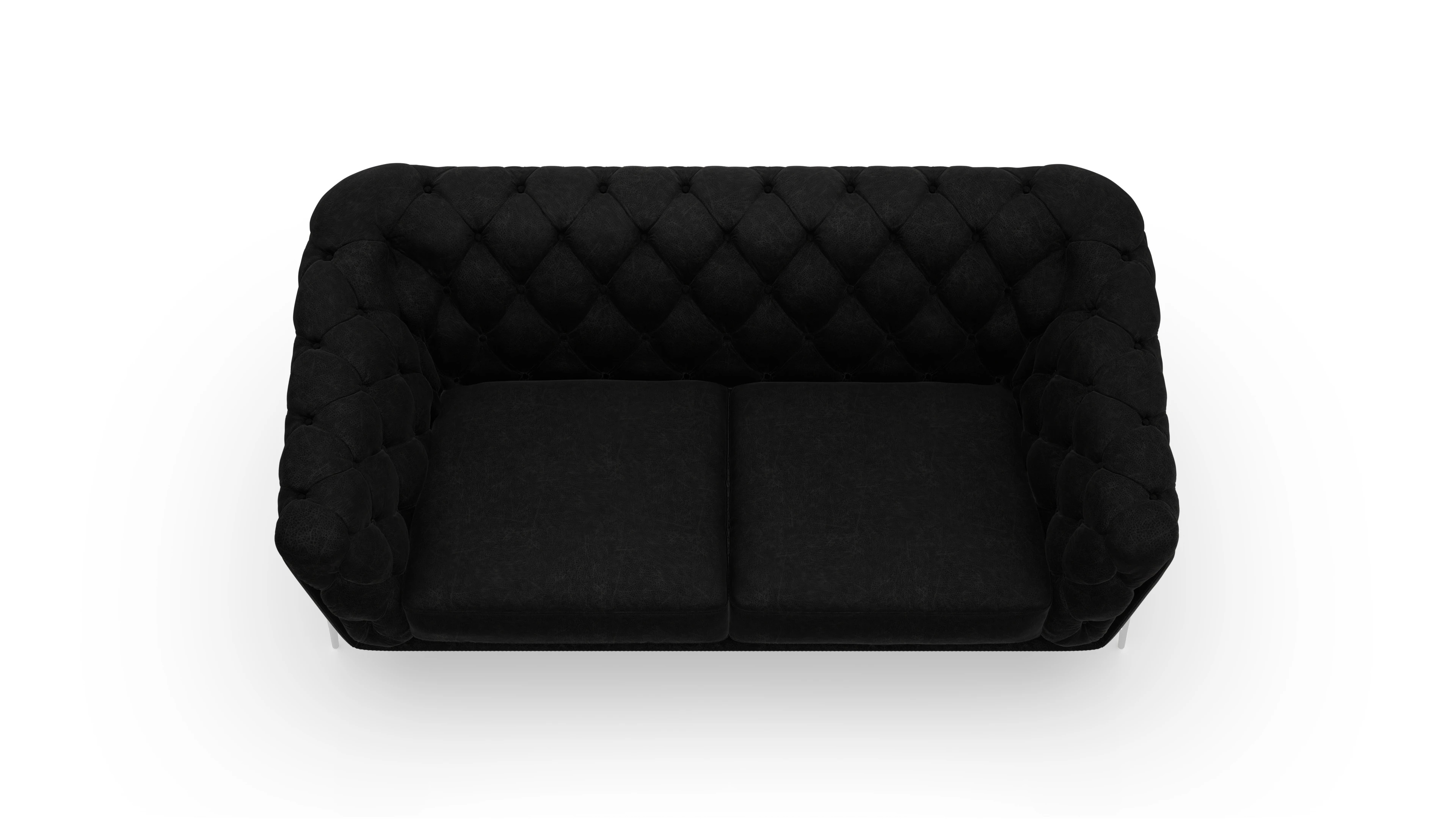 Ansicht des Produktes Alba 3-Sitzer in Leder schwarz