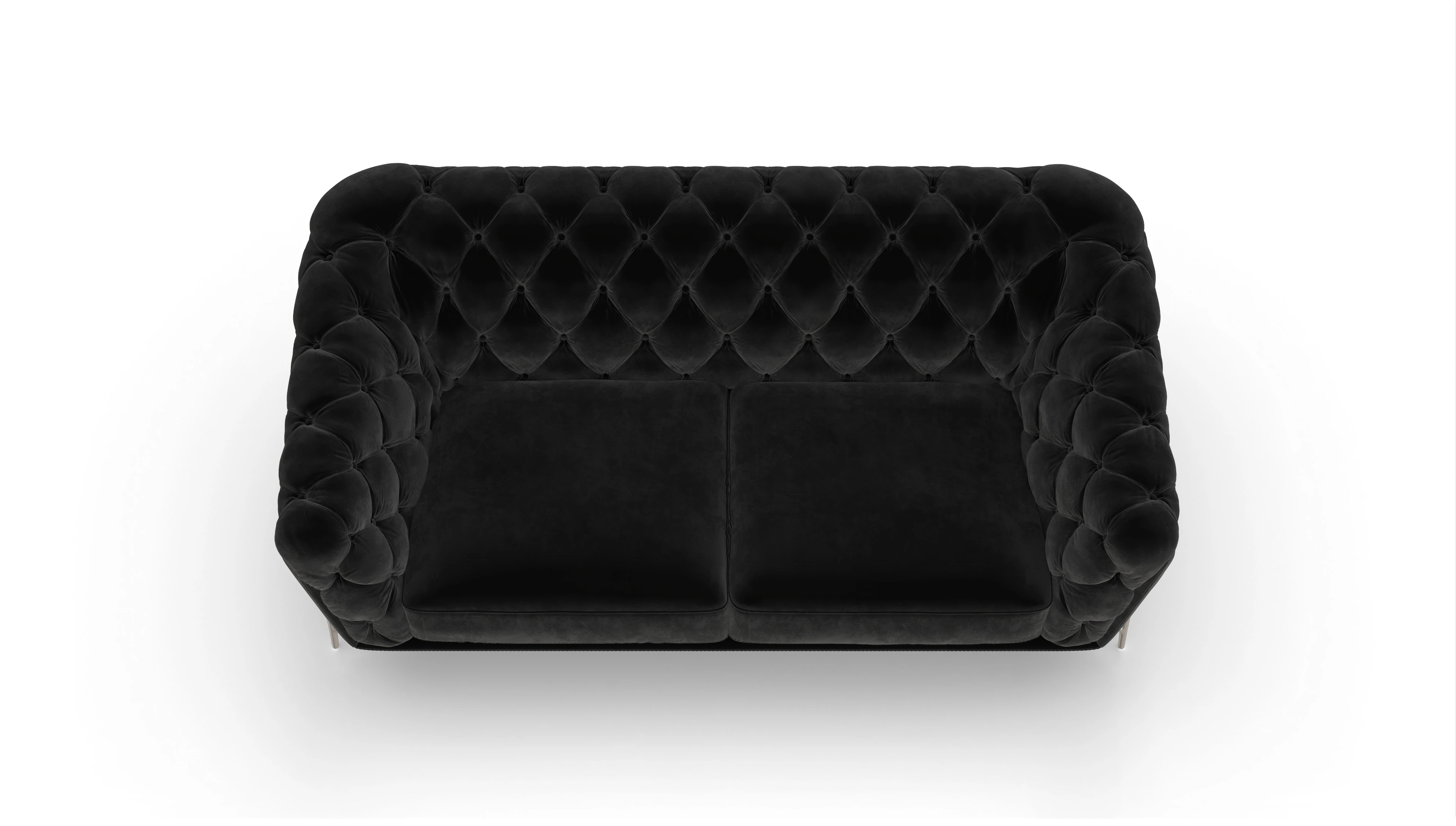 Ansicht des Produktes Alba 3-Sitzer in Samt schwarz
