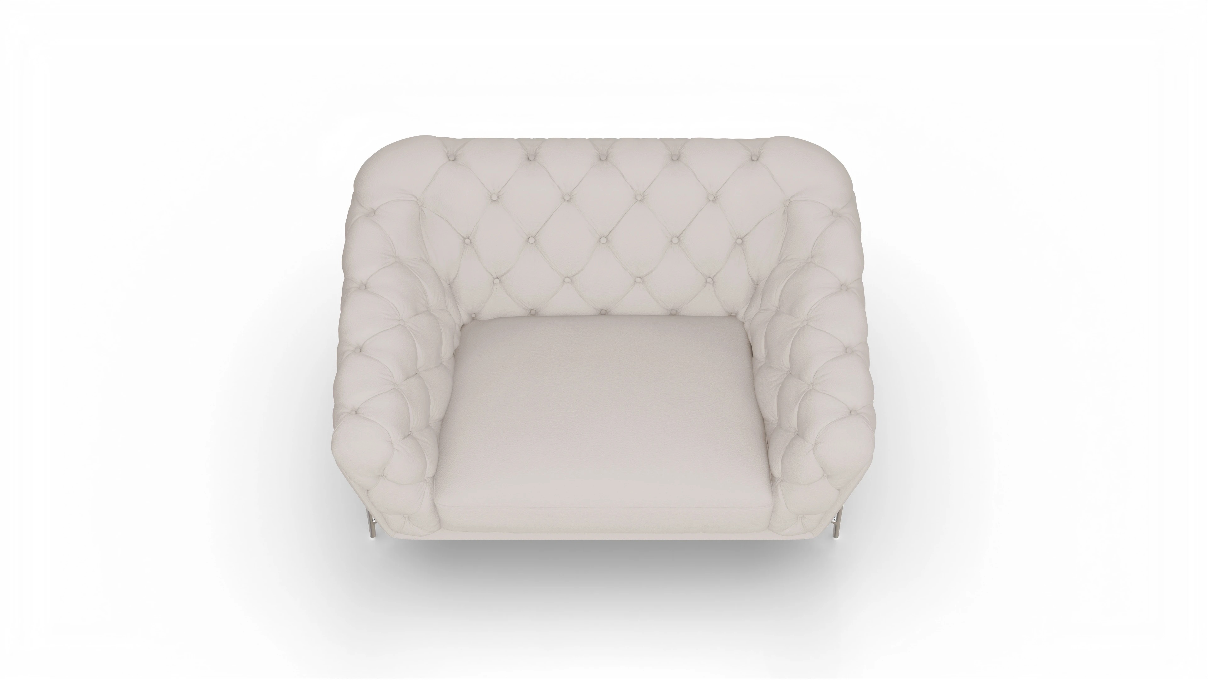 Ansicht des Produktes Alba Sessel in Leder weiß