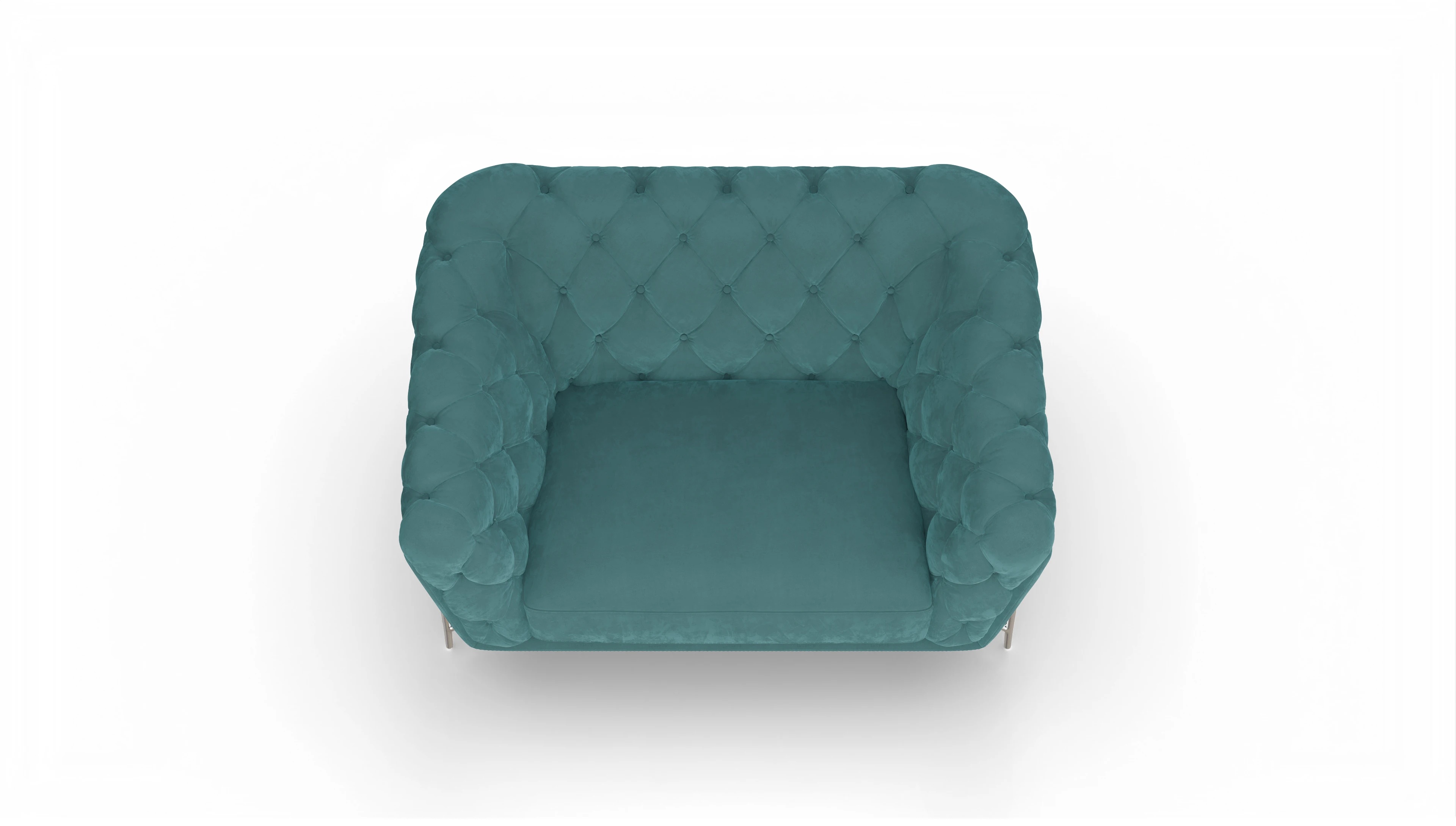 Ansicht des Produktes Alba Sessel in Samt blau