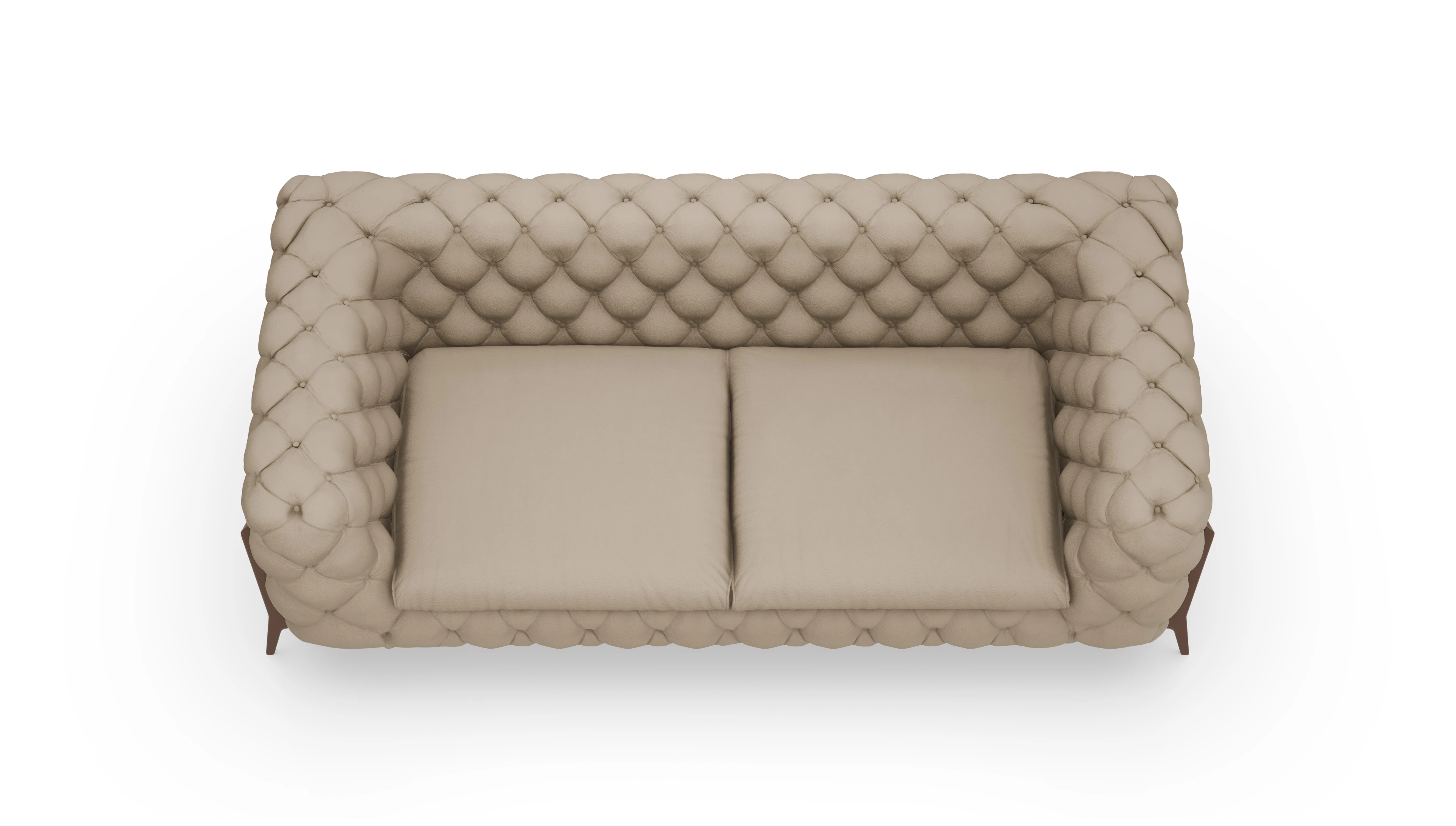 Ansicht des Produktes Juno 3-Sitzer in Leder beige