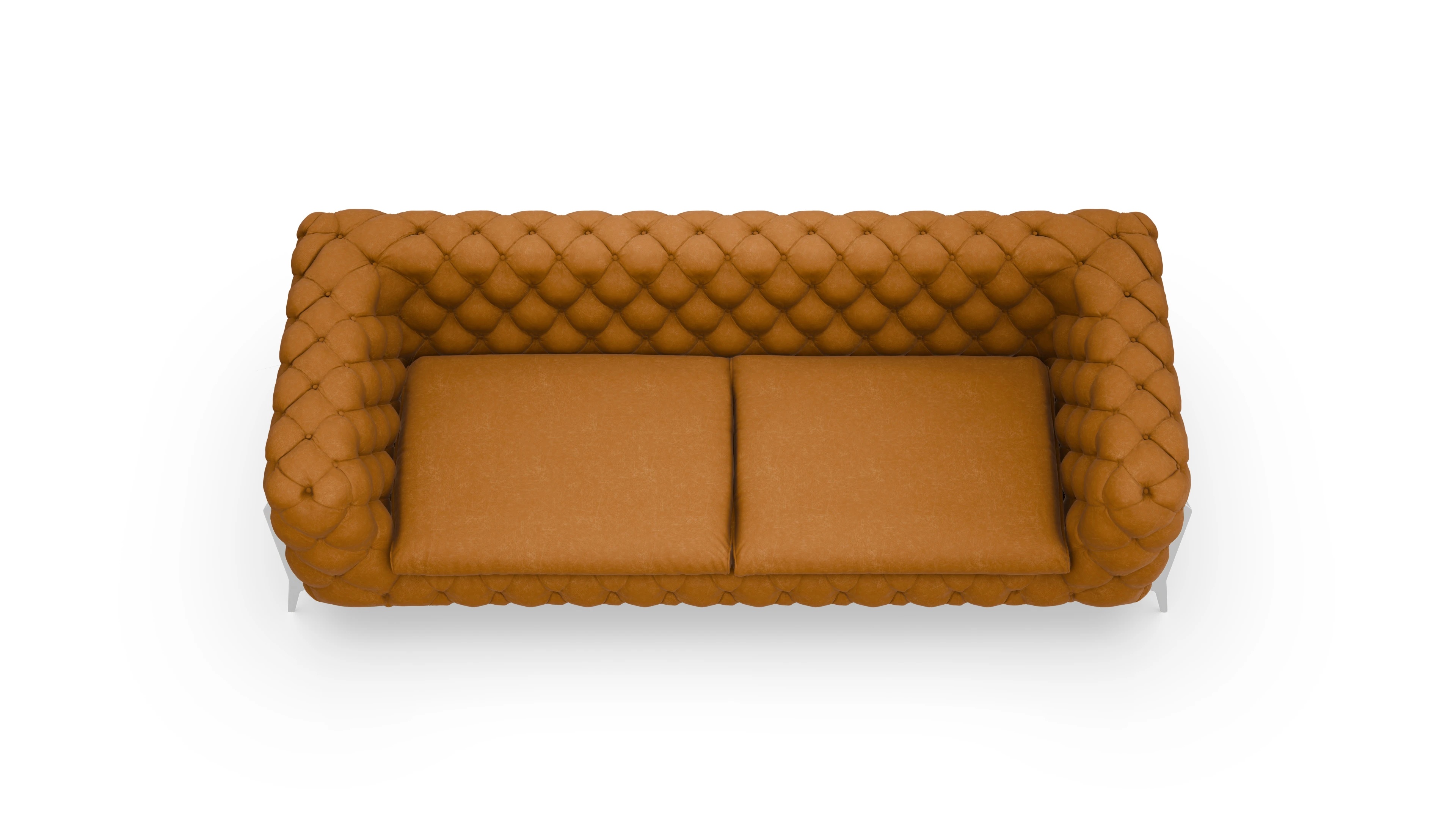 Ansicht des Produktes Juno 4-Sitzer in Leder gelb