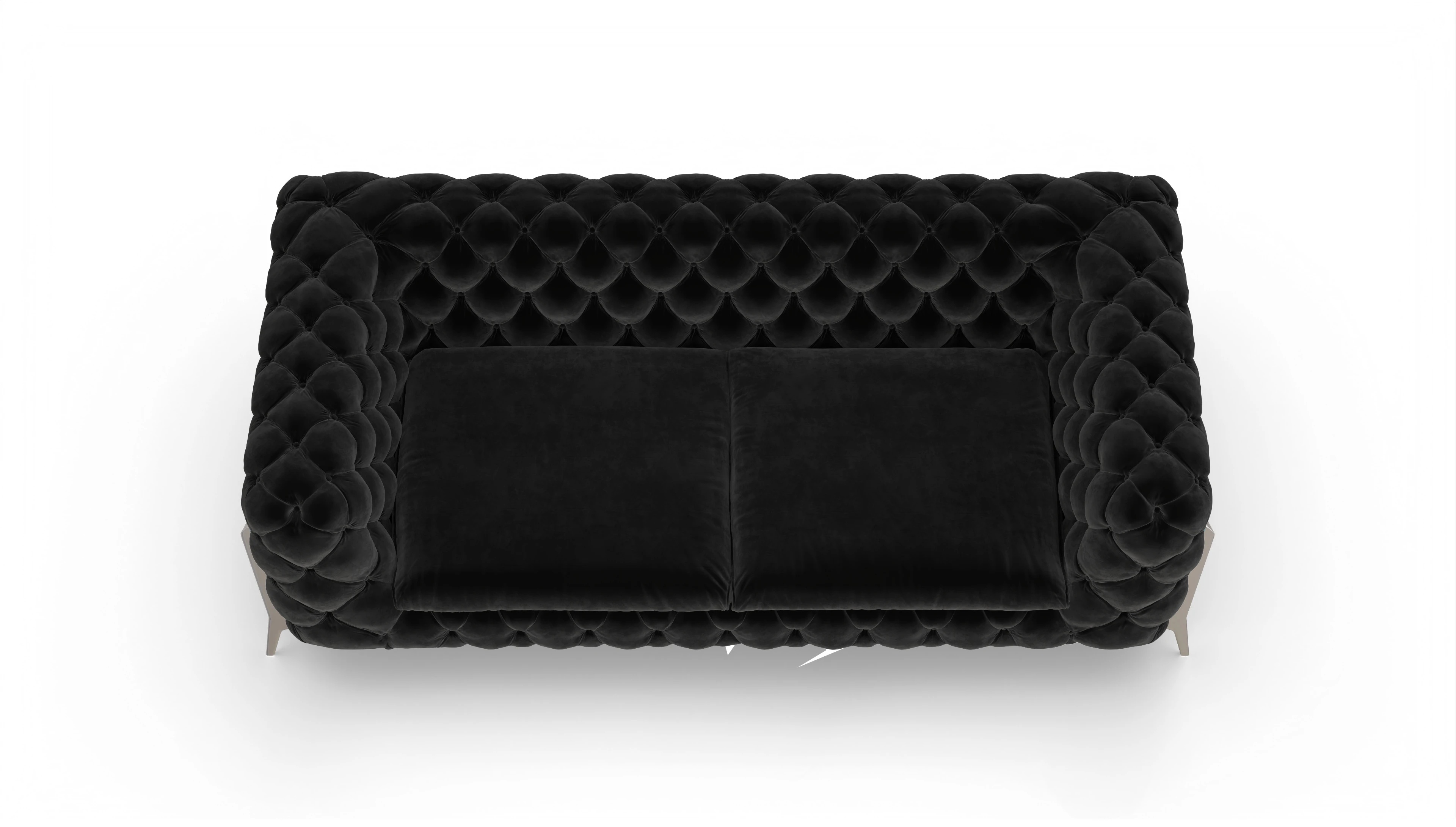 Ansicht des Produktes Juno 3-Sitzer in Samt schwarz