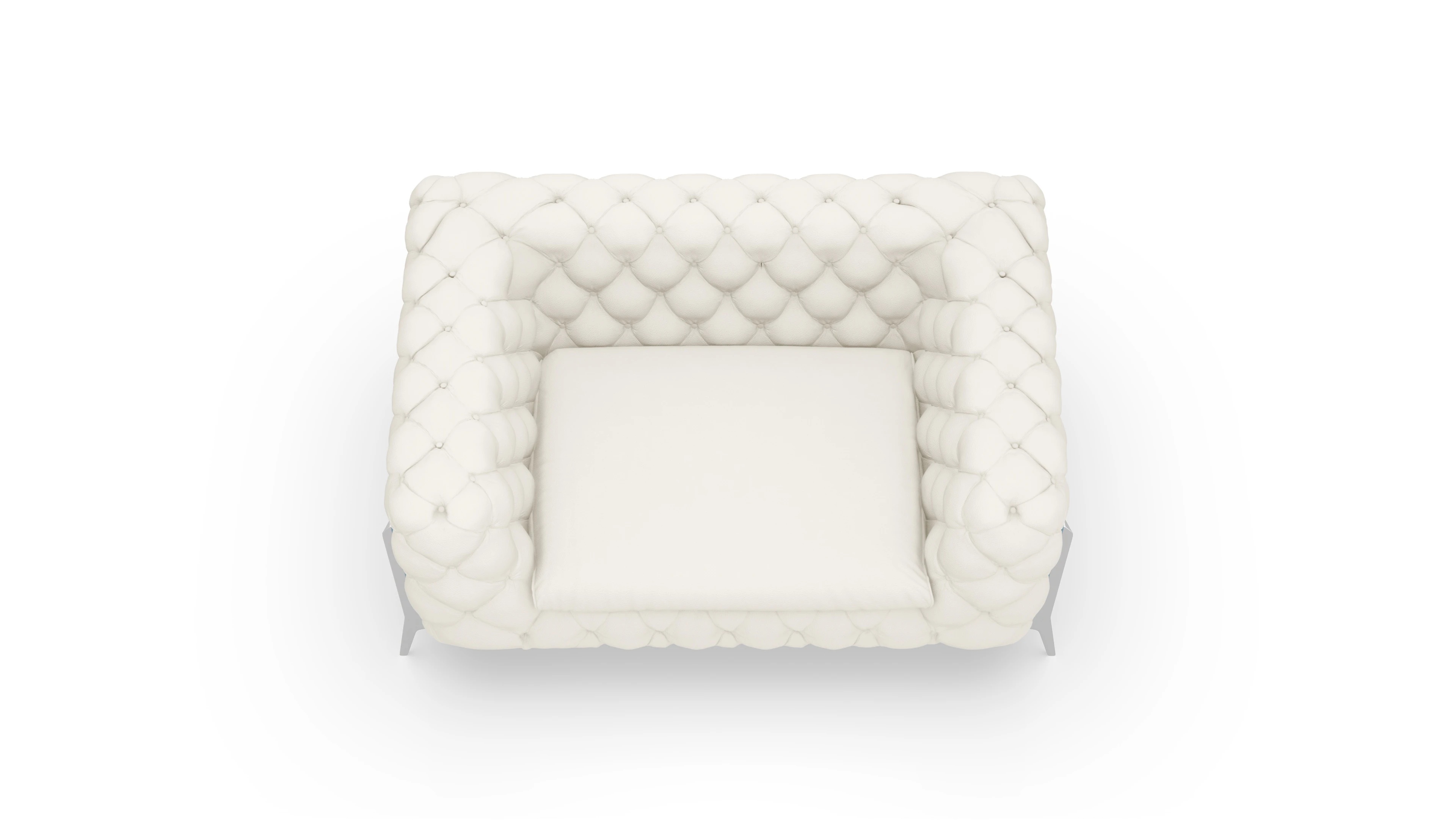 Ansicht des Produktes Juno Sessel in Leder weiß