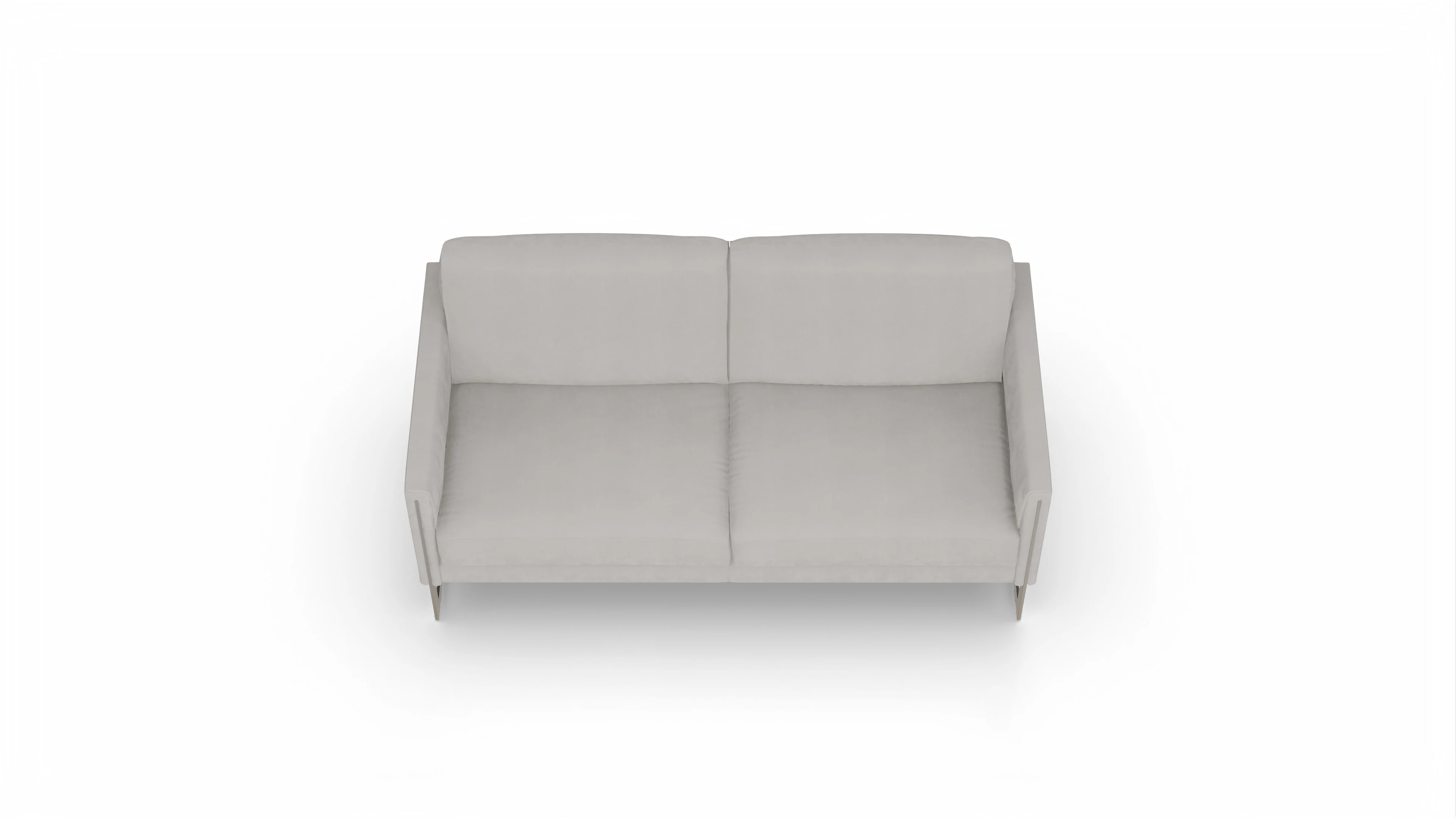 Ansicht des Produktes Nebbia 2-Sitzer in Samt grau