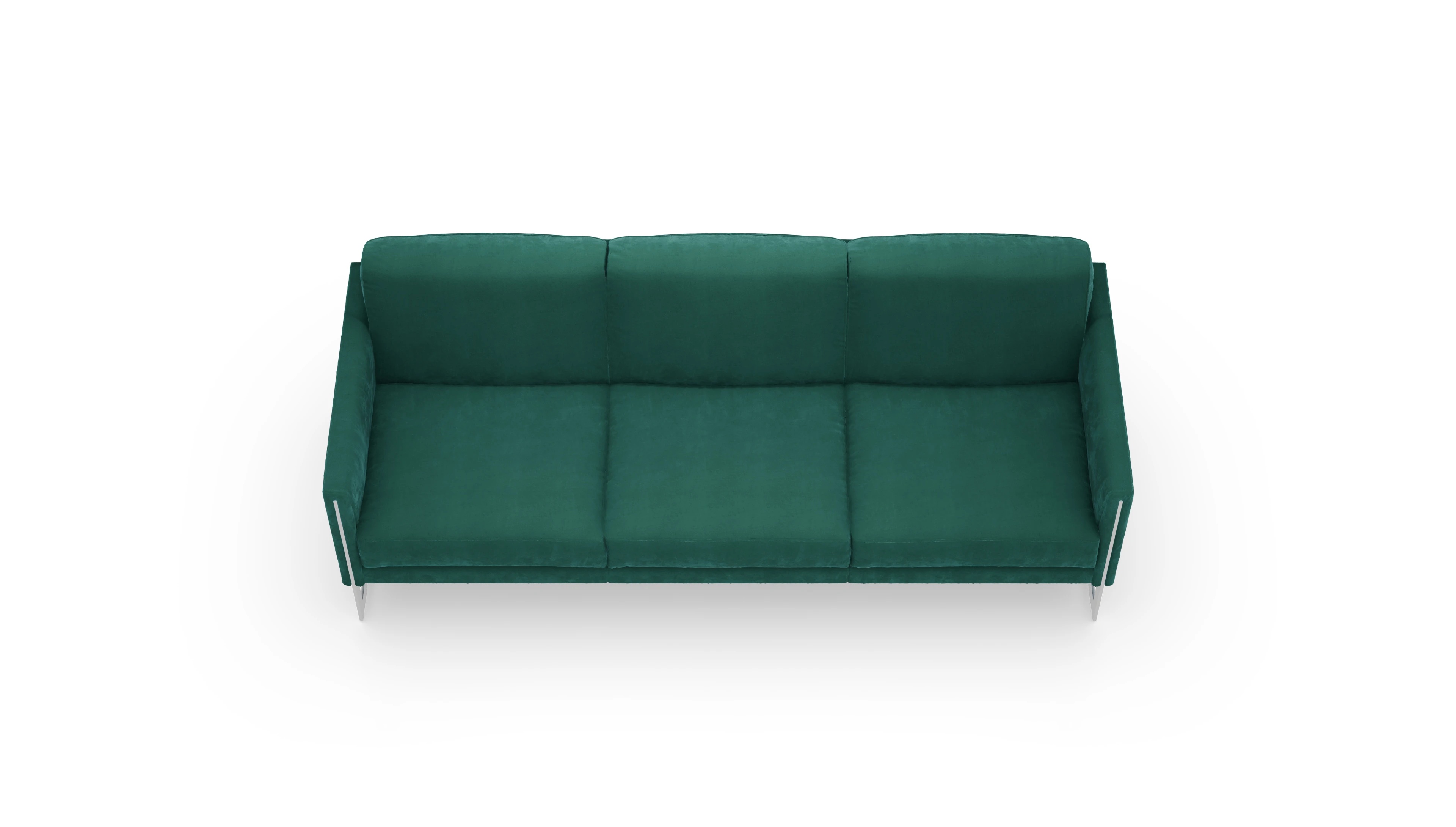 Ansicht des Produktes Nebbia 3-Sitzer in Samt grün