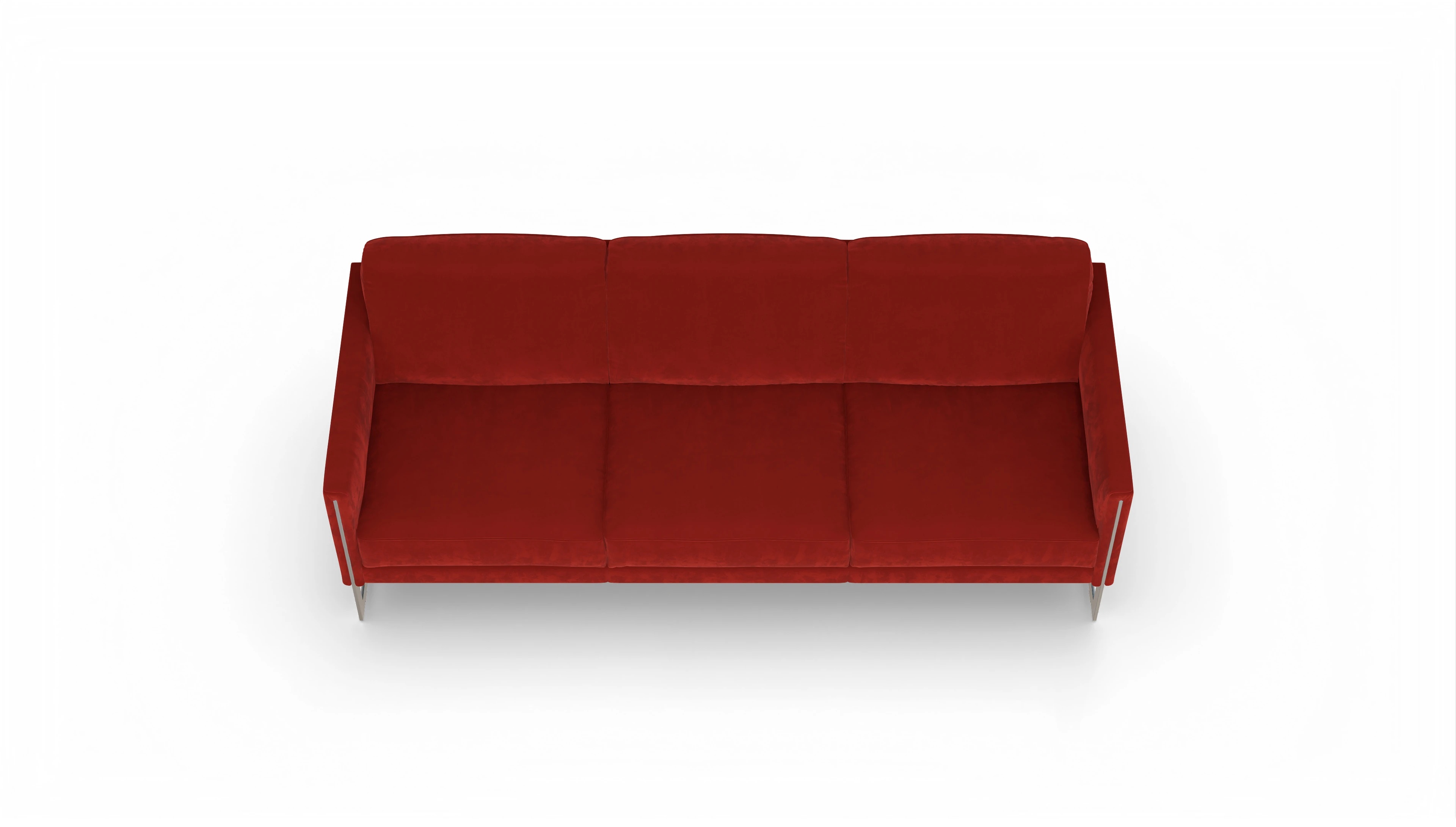 Ansicht des Produktes Nebbia 3-Sitzer in Samt rot