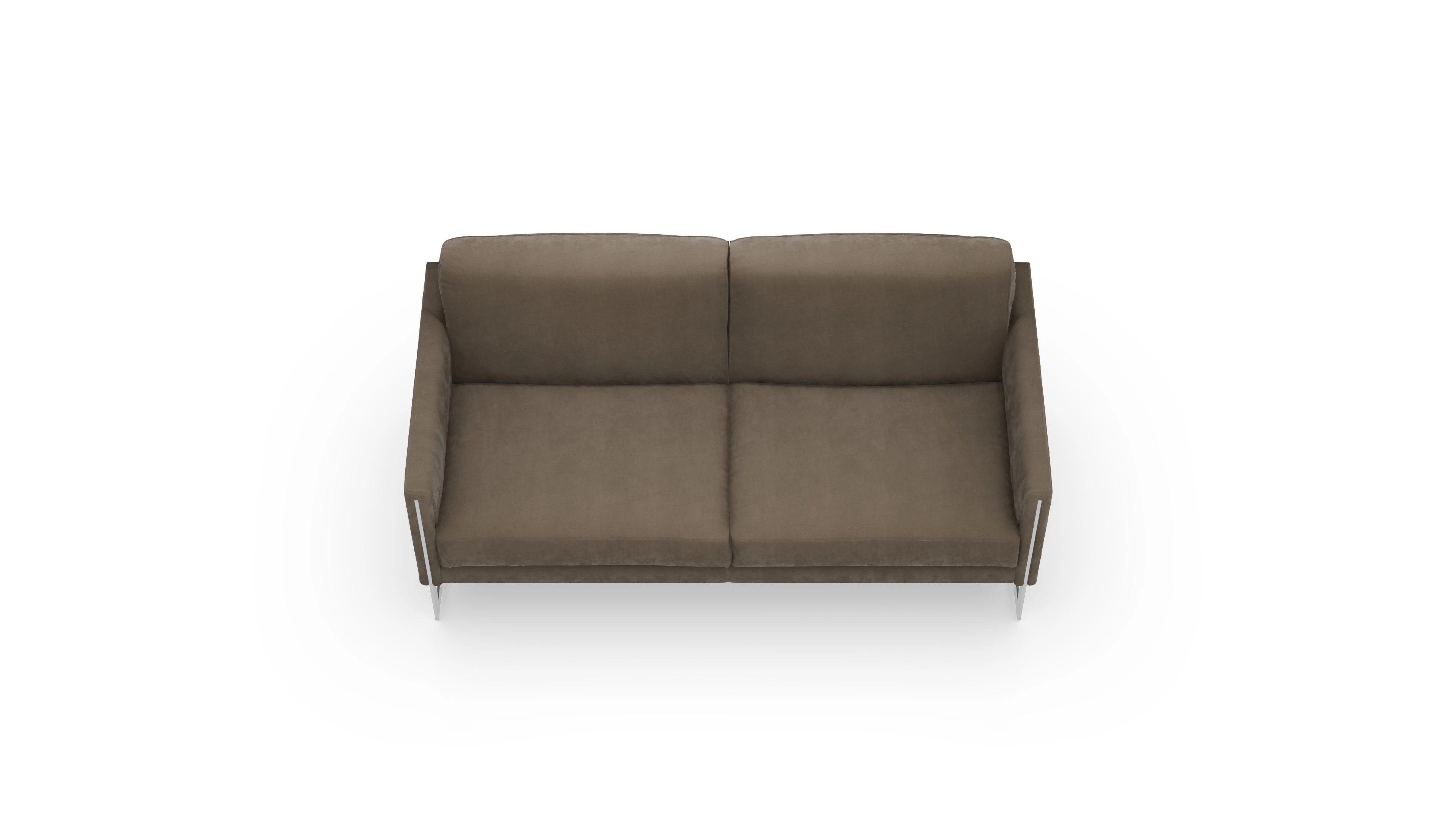 Ansicht des Produktes Nebbia 2-Sitzer in Samt braun