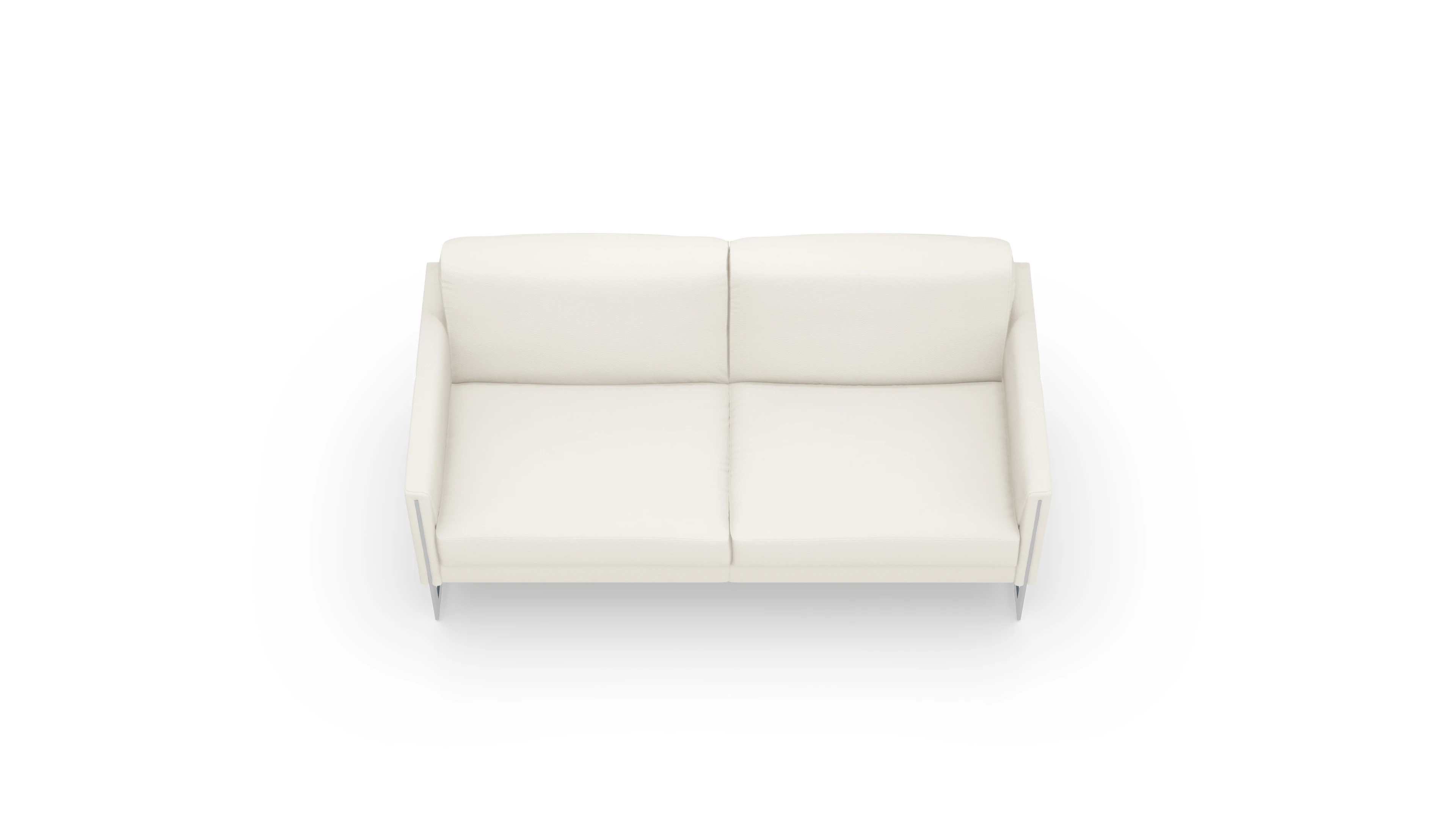 Ansicht des Produktes Nebbia 2-Sitzer in Leder weiß