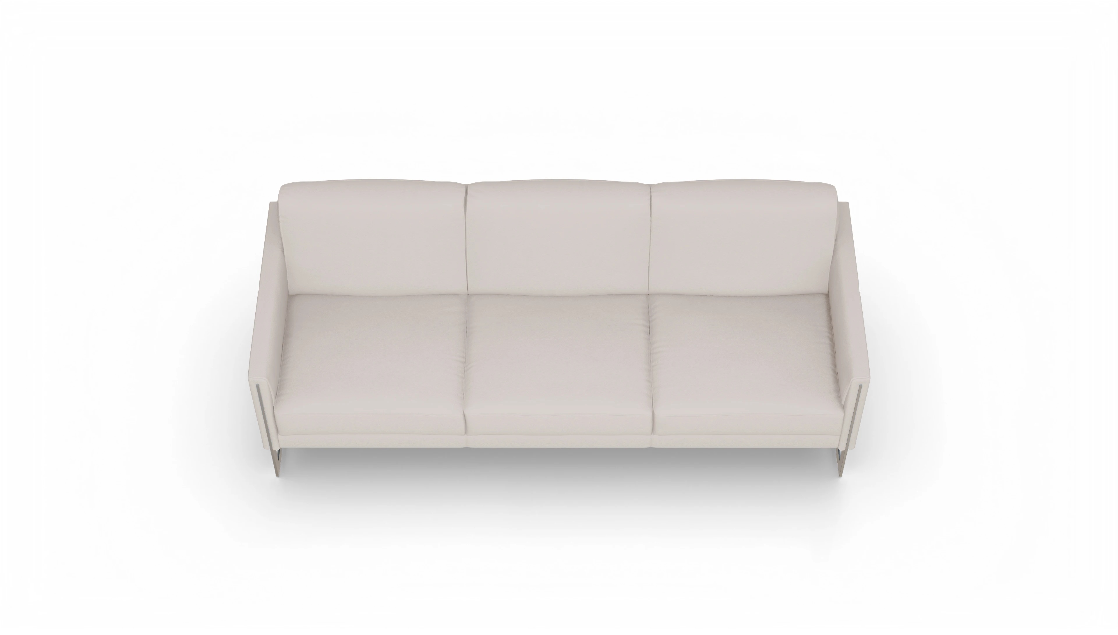 Ansicht des Produktes Nebbia 3-Sitzer in Leder weiß