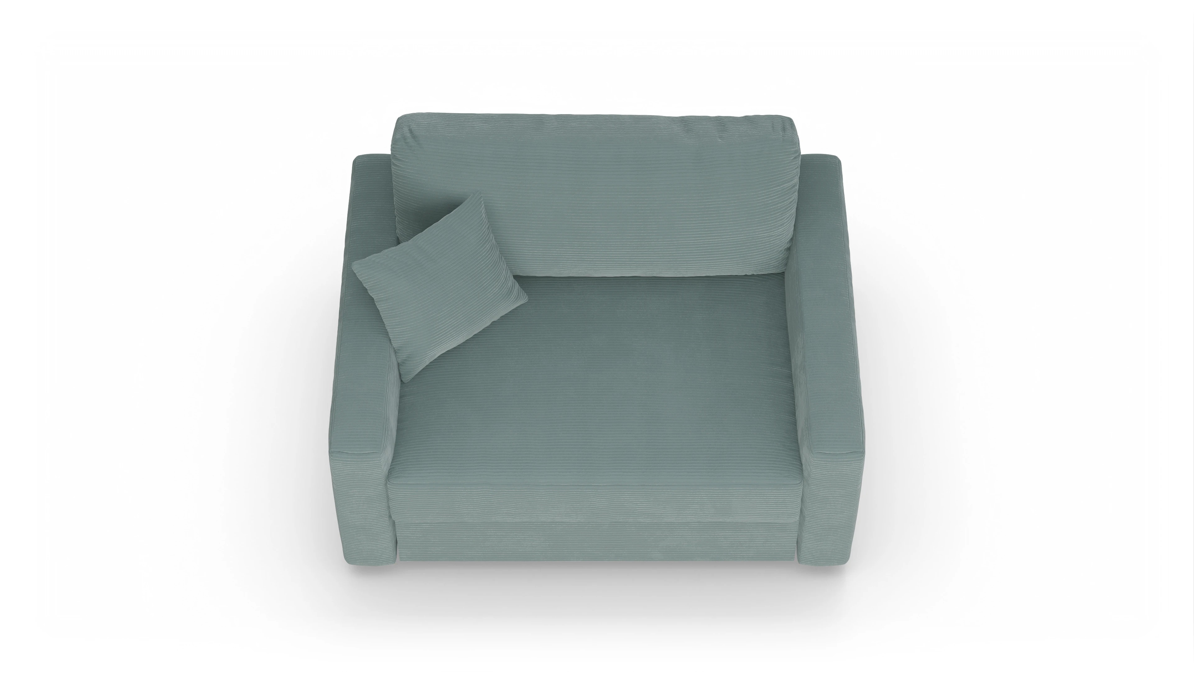 Ansicht des Produktes Christensen Sessel in Cord blau