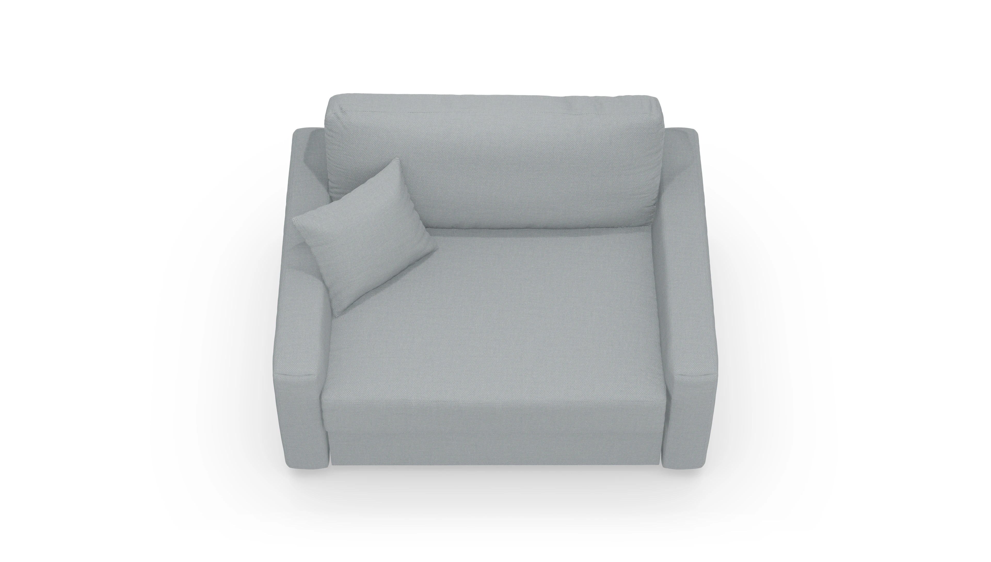 Schlafsessel Christensen Ansicht des Produktes Christensen Sessel in Stoff blau