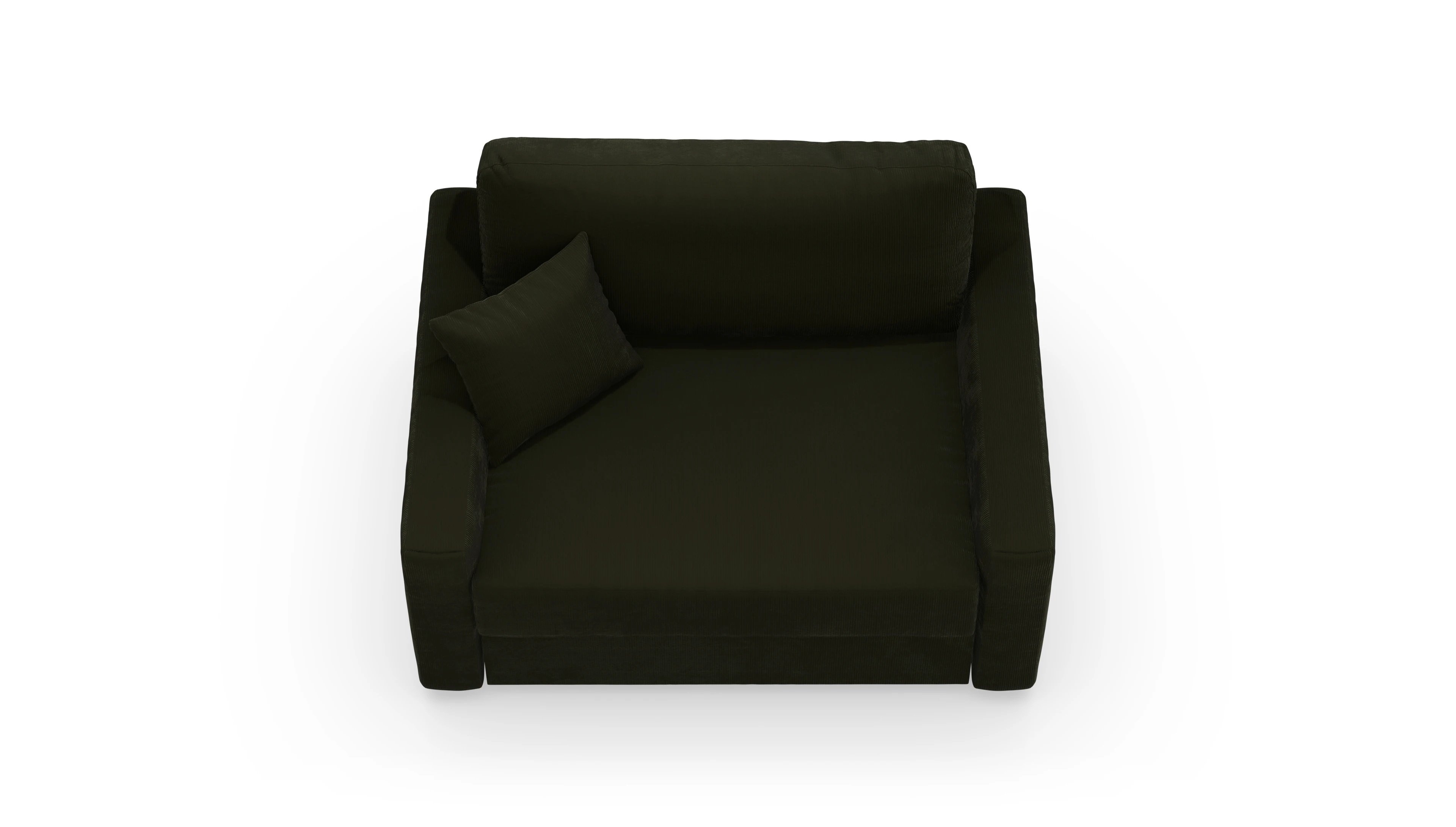 Schlafsessel Christensen Ansicht des Produktes Christensen Sessel in Cord grün