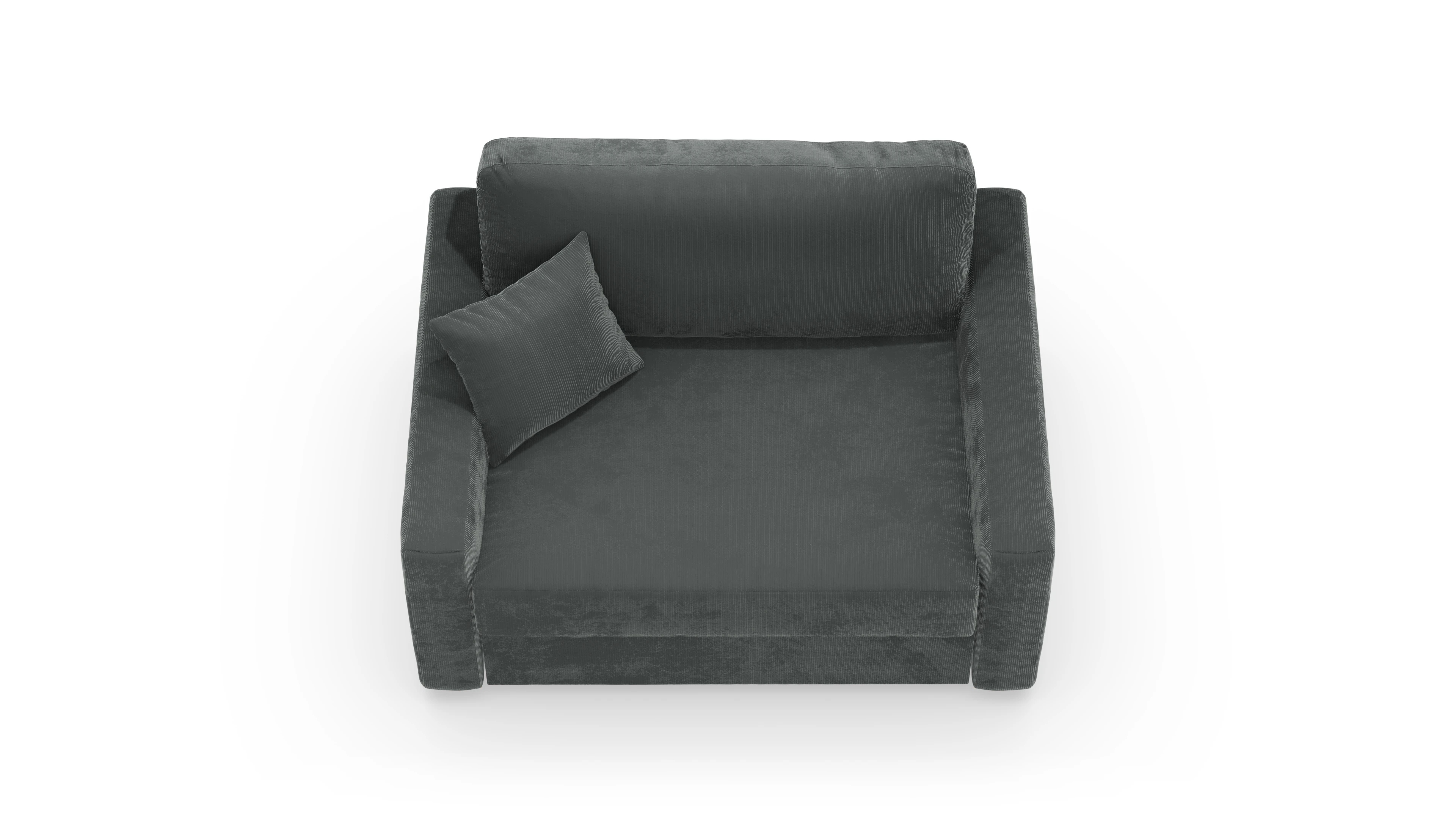 Schlafsessel Christensen Ansicht des Produktes Christensen Sessel in Cord grau