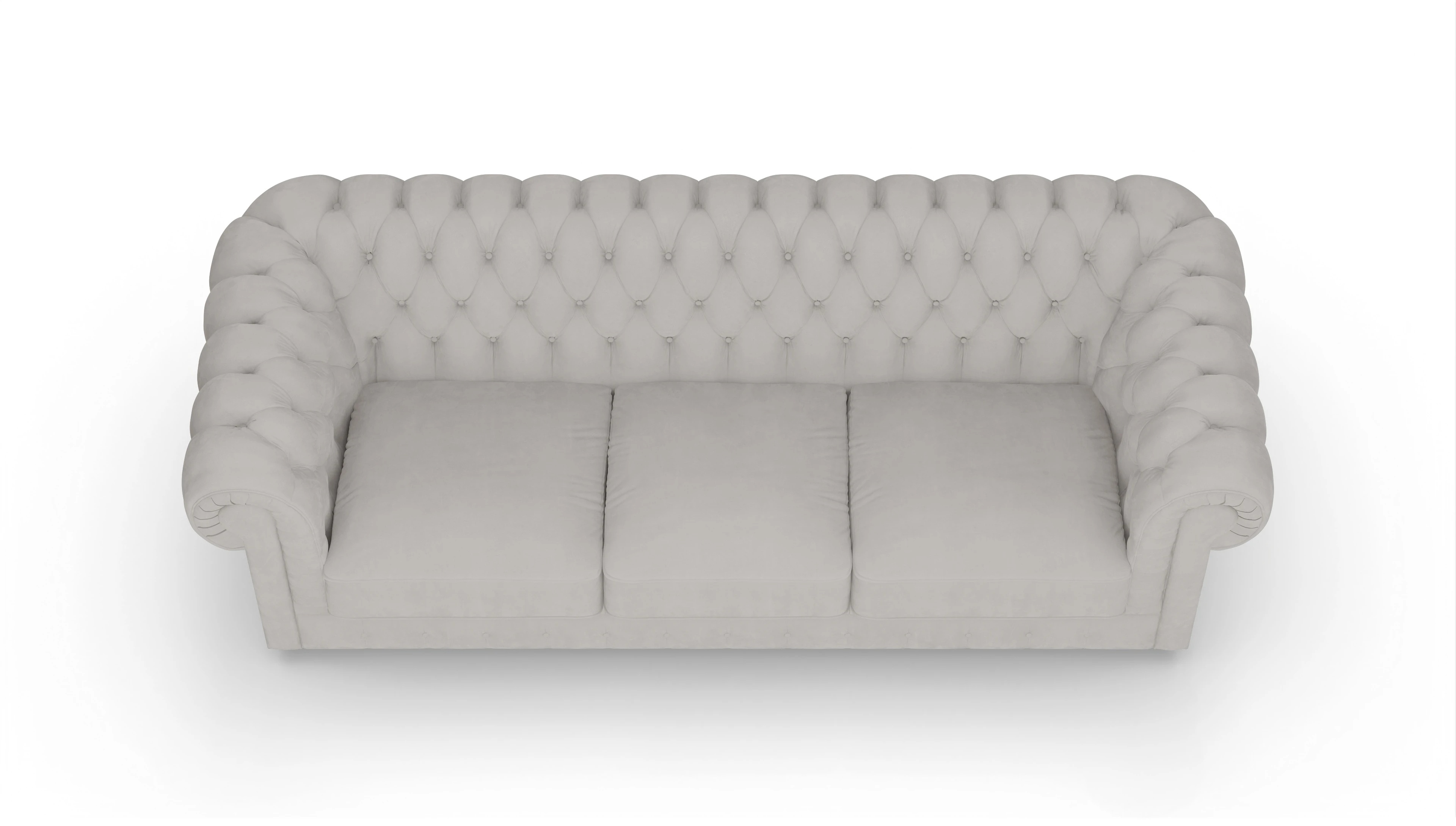 Ansicht des Produktes Chester1 3-Sitzer in Samt weiß