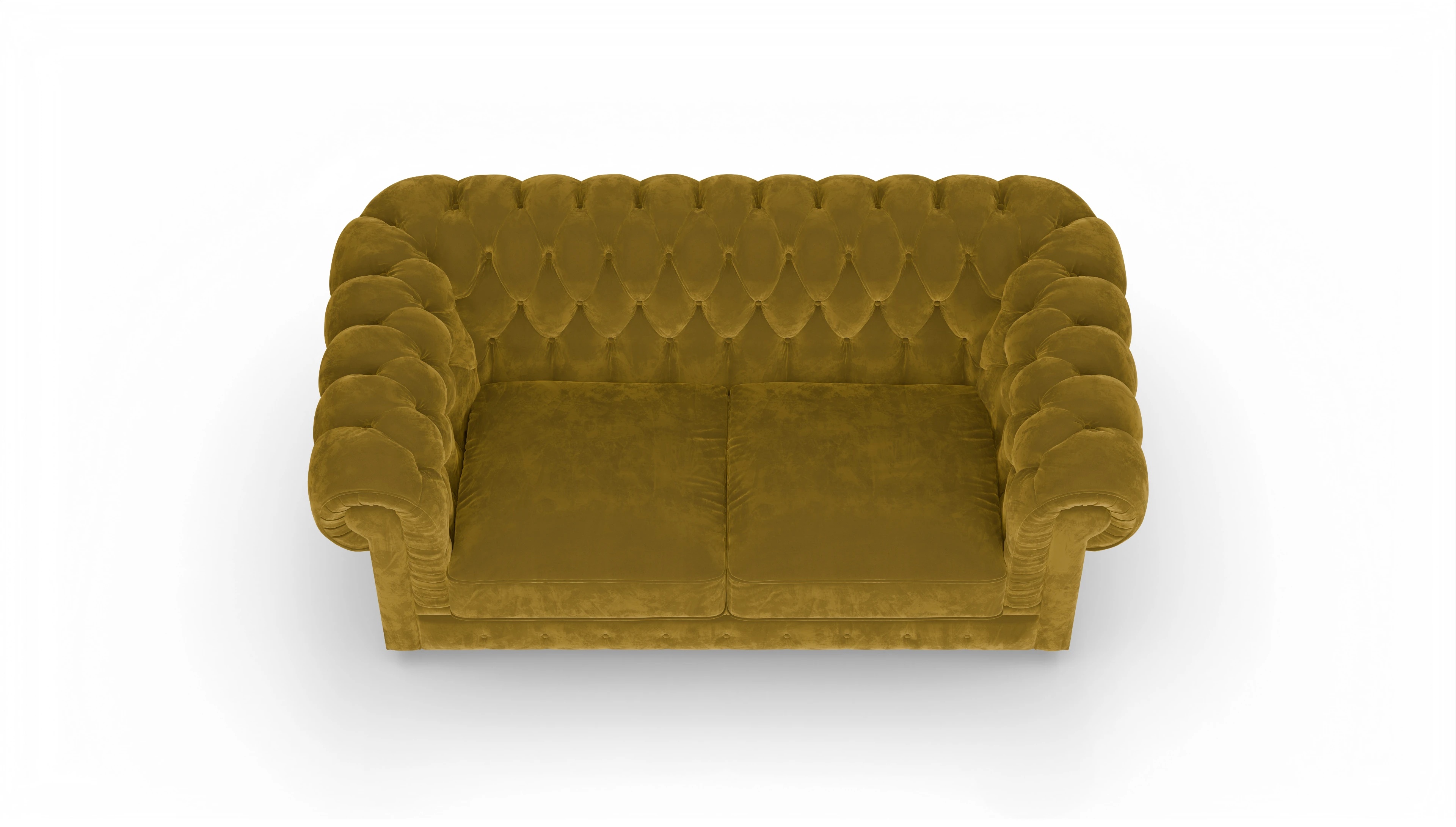 Ansicht des Produktes Chester1 2-Sitzer in Samt gelb