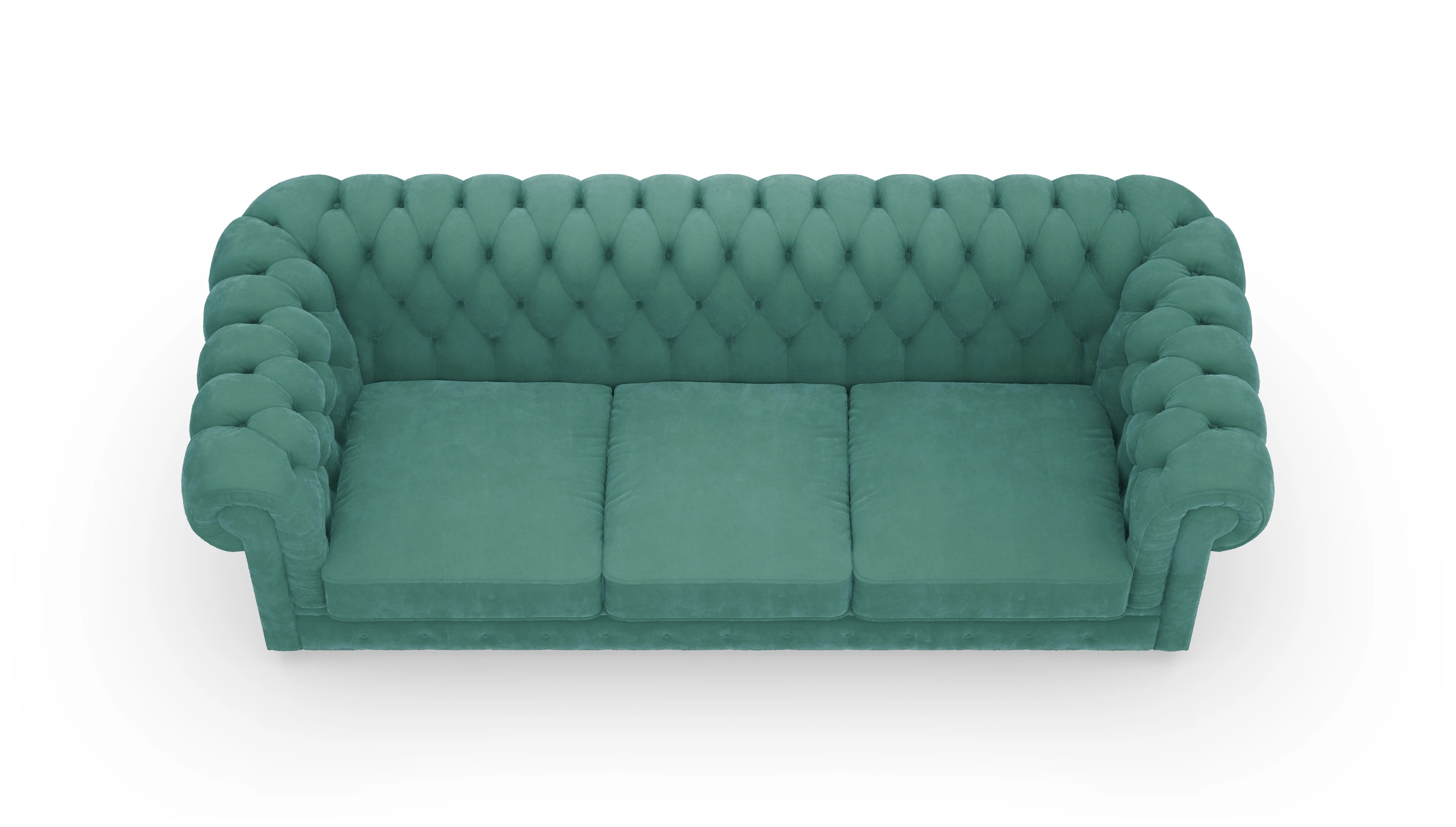 Ansicht des Produktes Chester1 3-Sitzer in Samt grün
