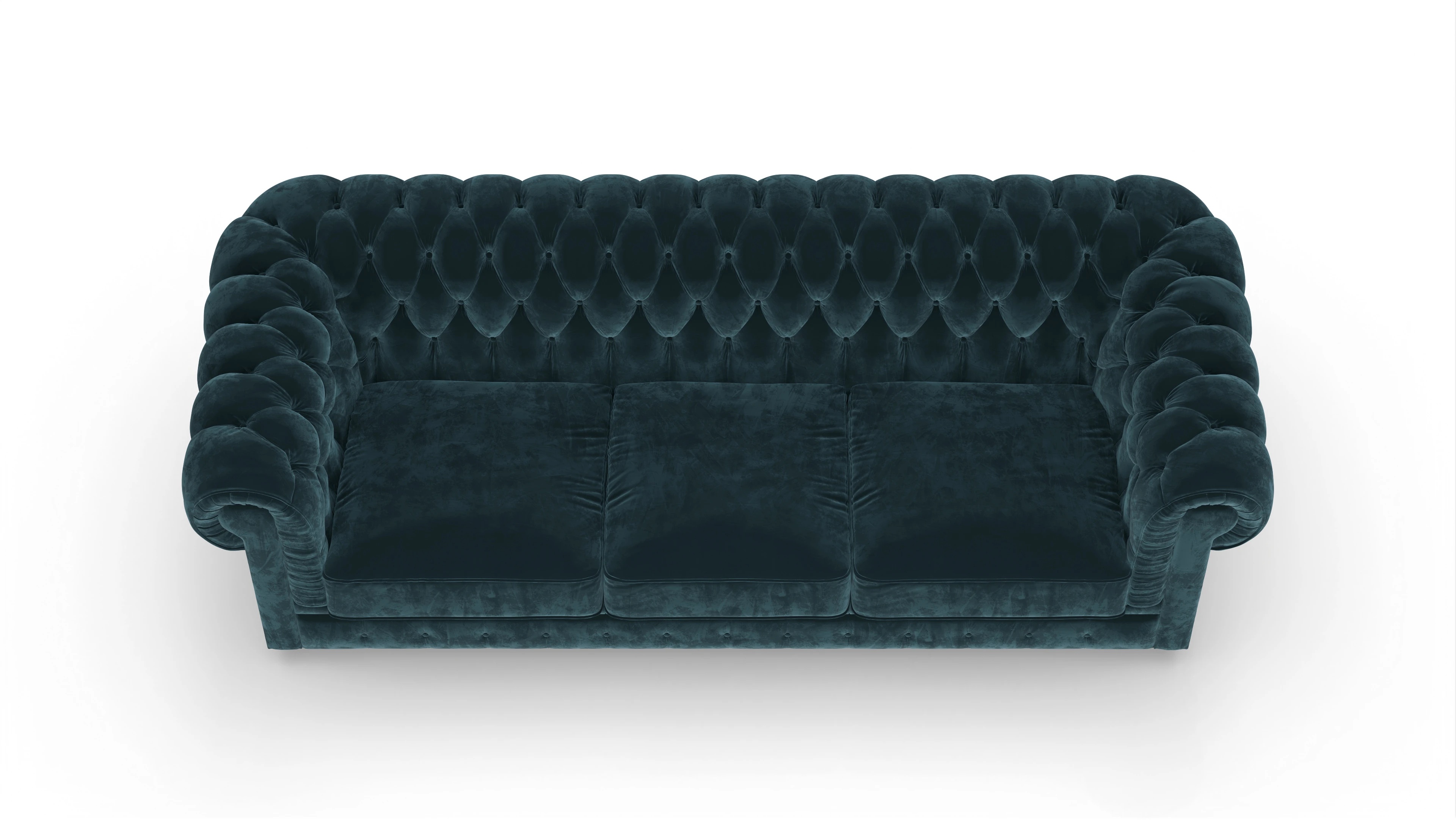 Ansicht des Produktes Chester1 3-Sitzer in Samt blau