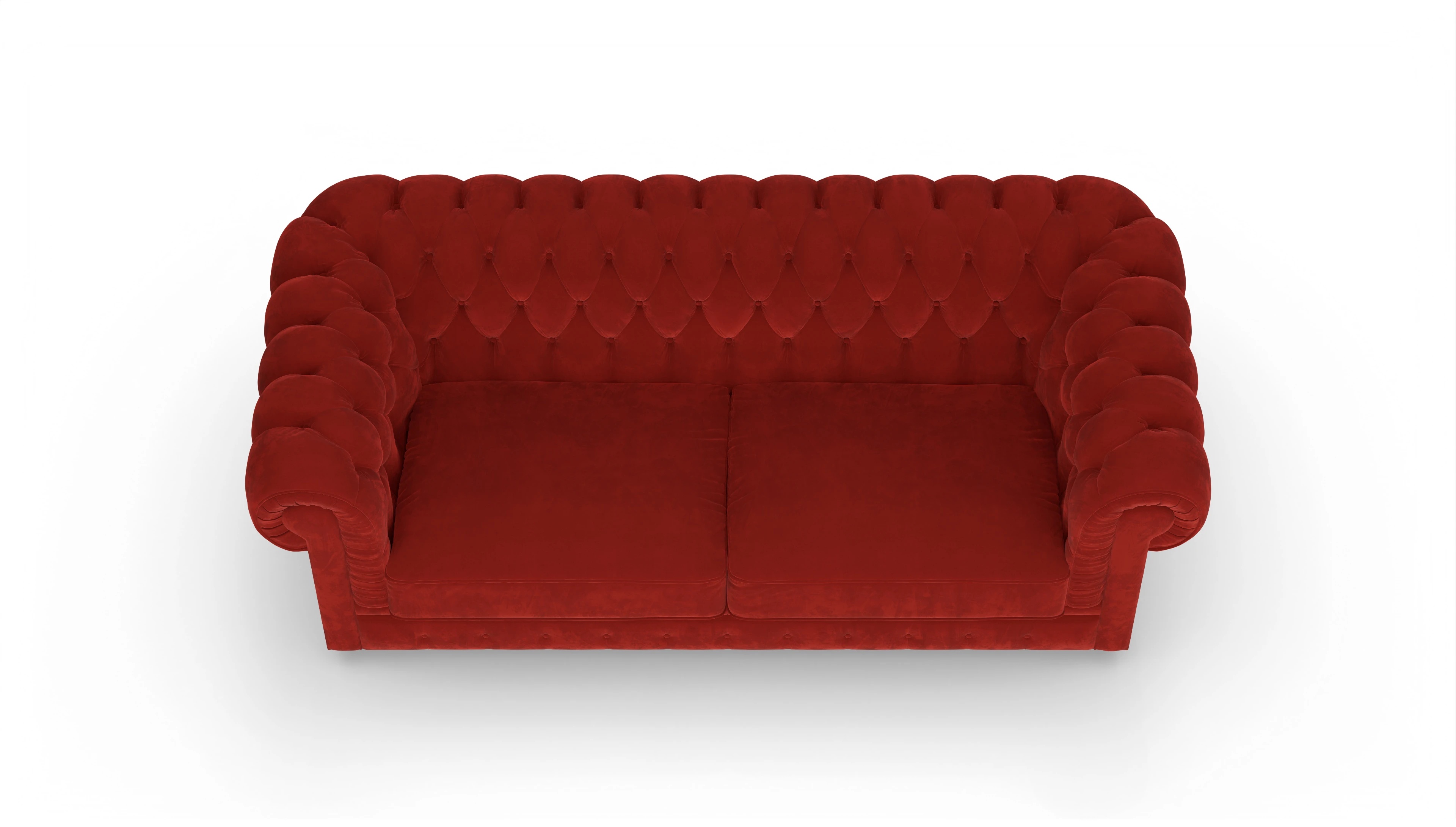 Ansicht des Produktes Chester1 2,5-Sitzer in Samt rot