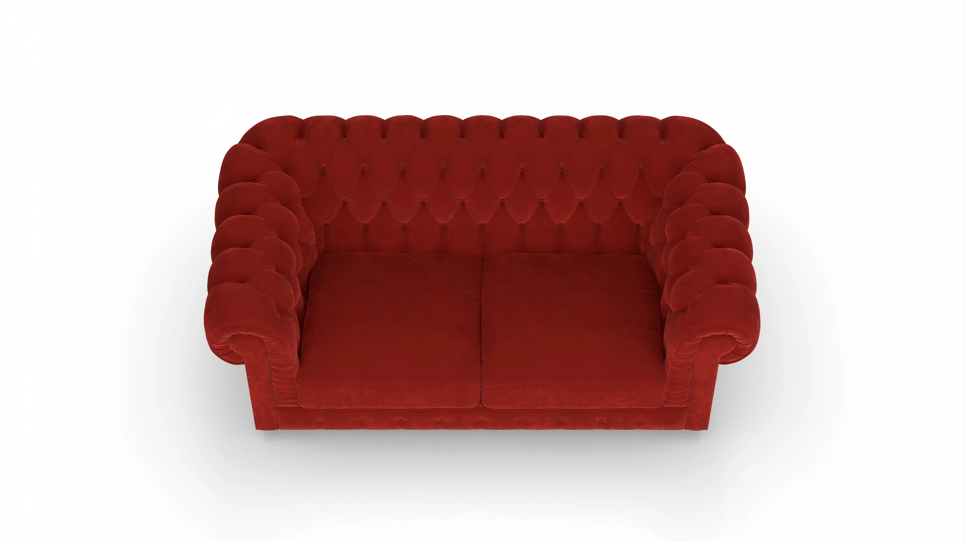 Ansicht des Produktes Chester1 2-Sitzer in Samt rot