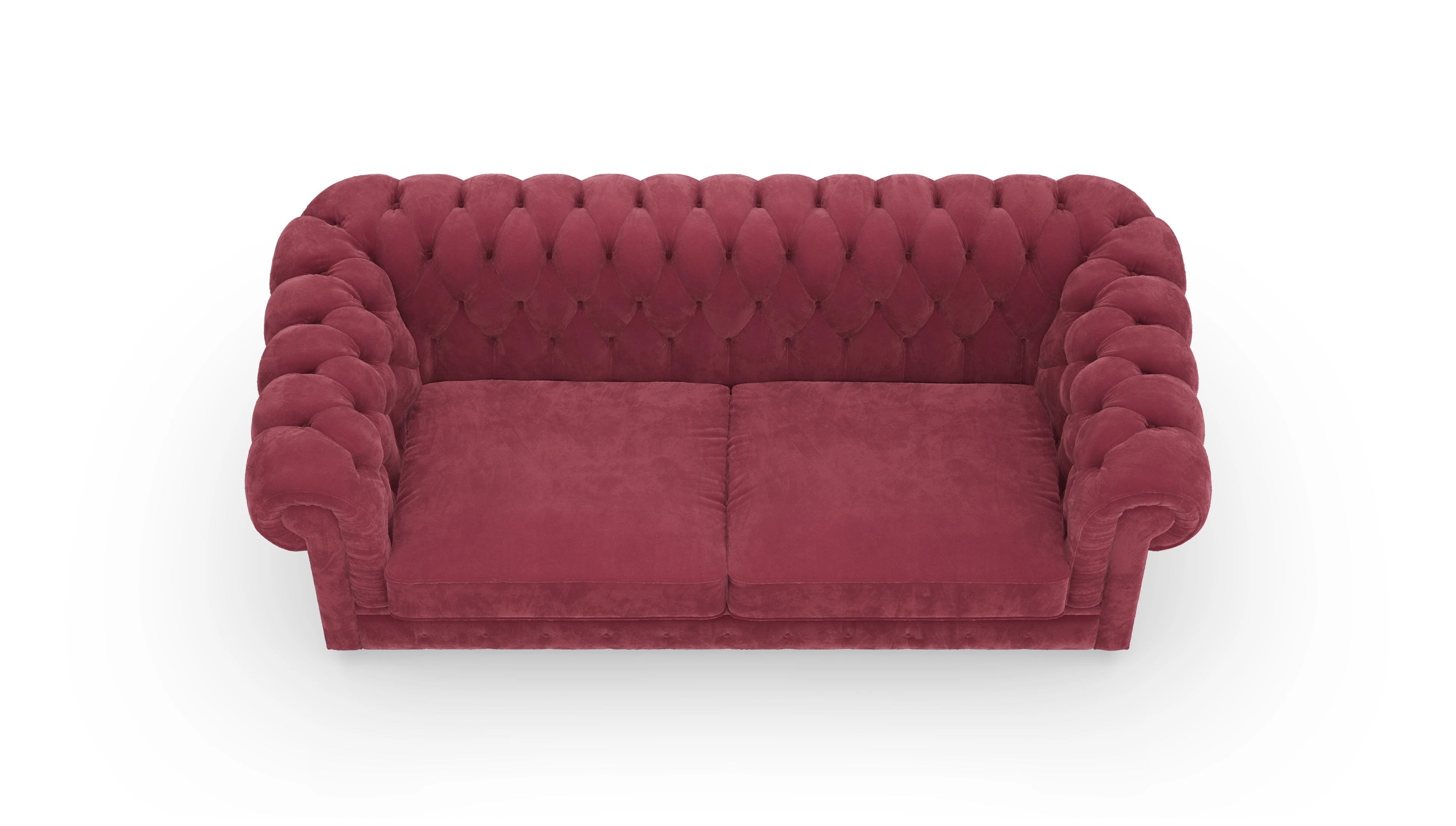 Ansicht des Produktes Chester1 2,5-Sitzer in Samt rot