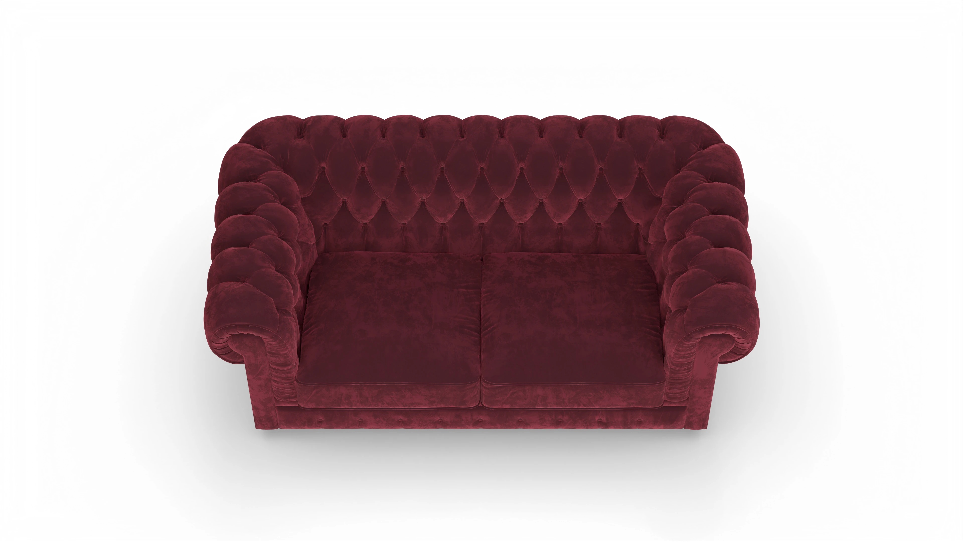 Ansicht des Produktes Chester1 2-Sitzer in Samt rot