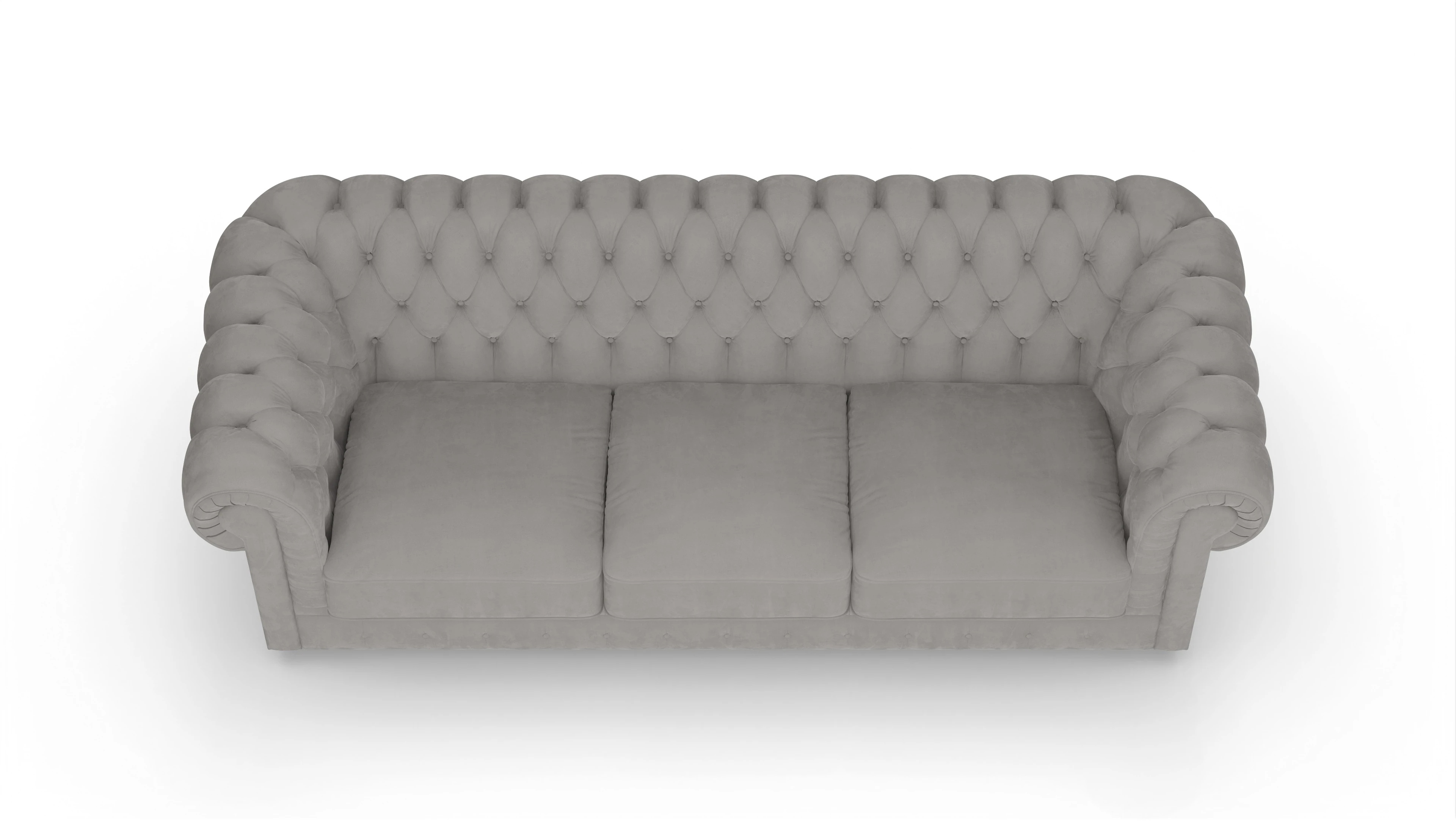 Ansicht des Produktes Chester1 3-Sitzer in Samt grau