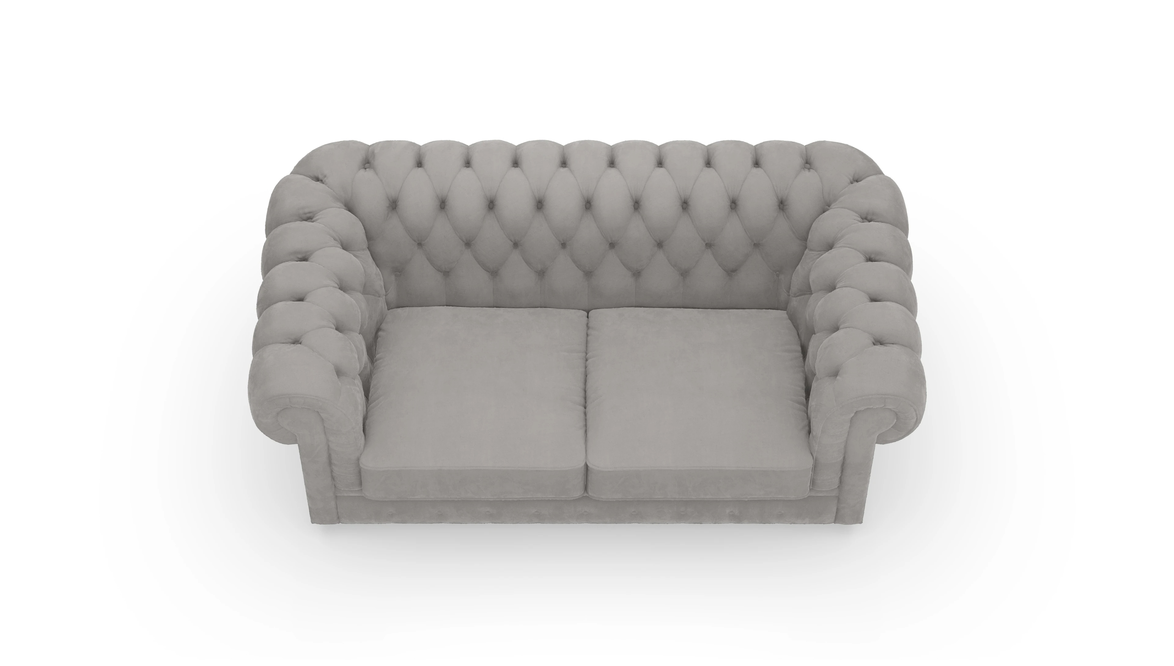 Ansicht des Produktes Chester1 2-Sitzer in Samt grau