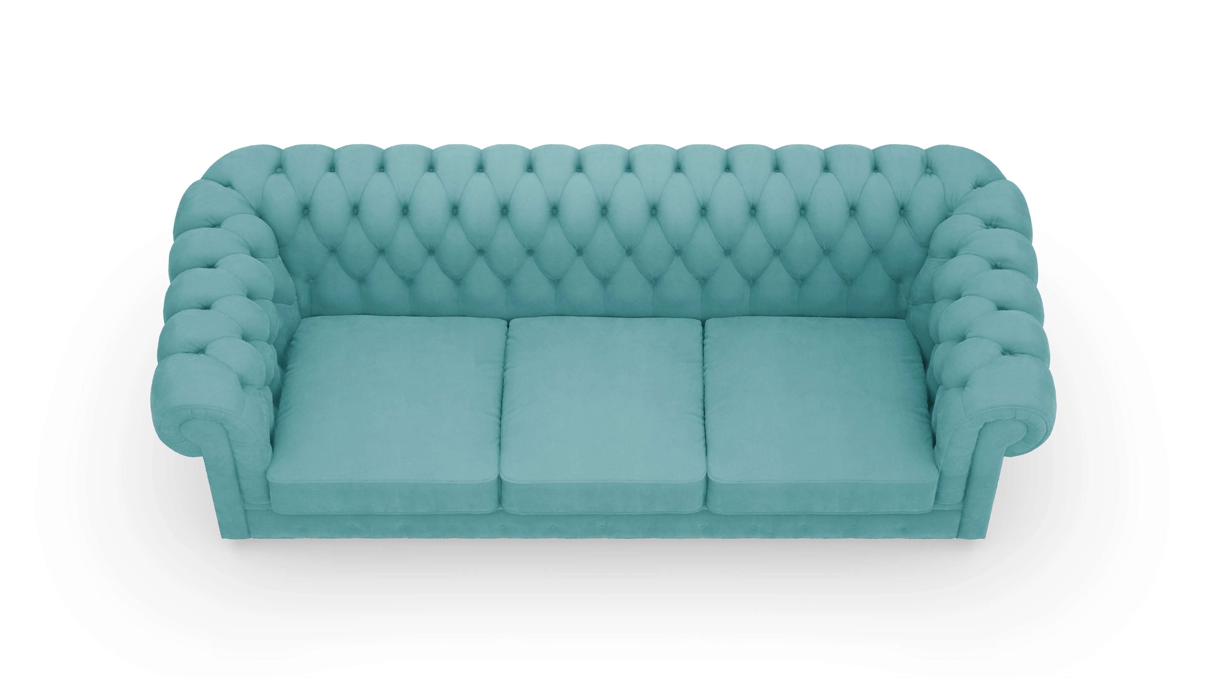 Ansicht des Produktes Chester1 3-Sitzer in Samt blau
