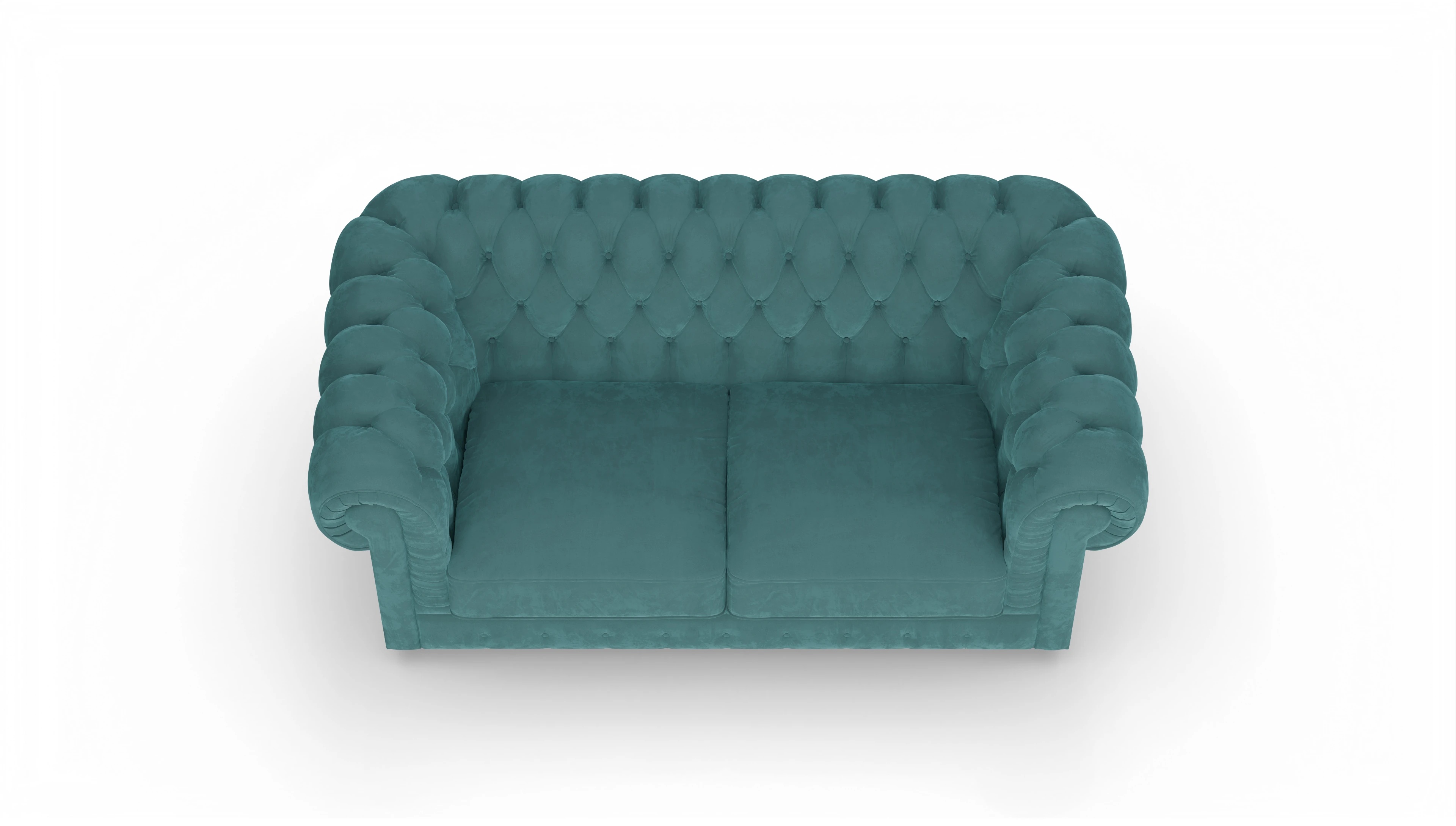 Ansicht des Produktes Chester1 2-Sitzer in Samt blau