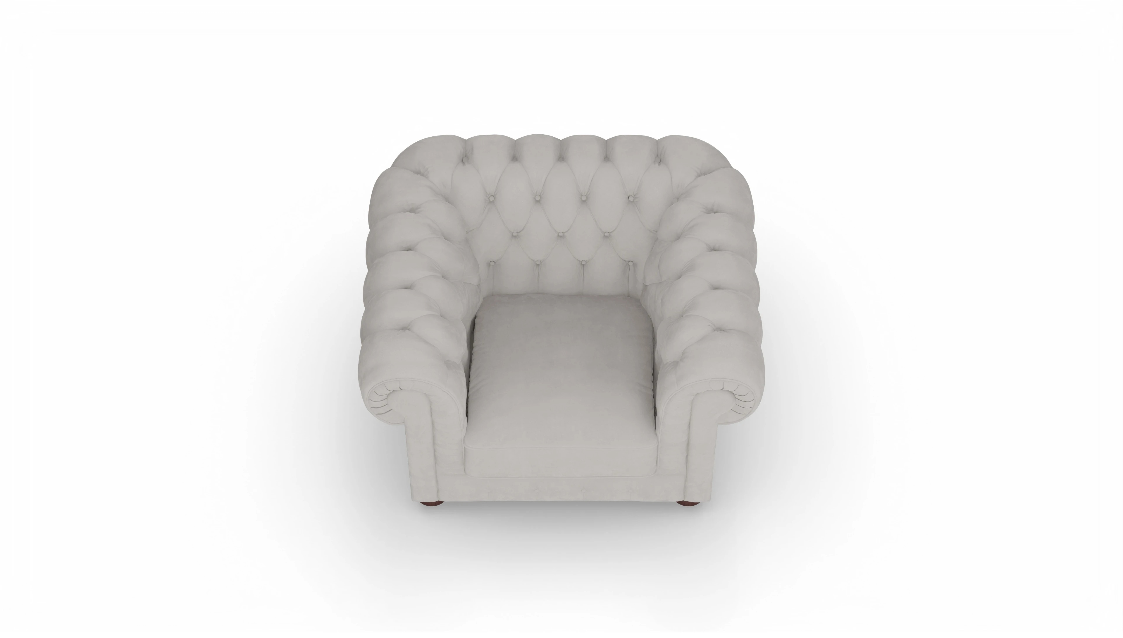 Ansicht des Produktes Chester1 Sessel in Samt weiß