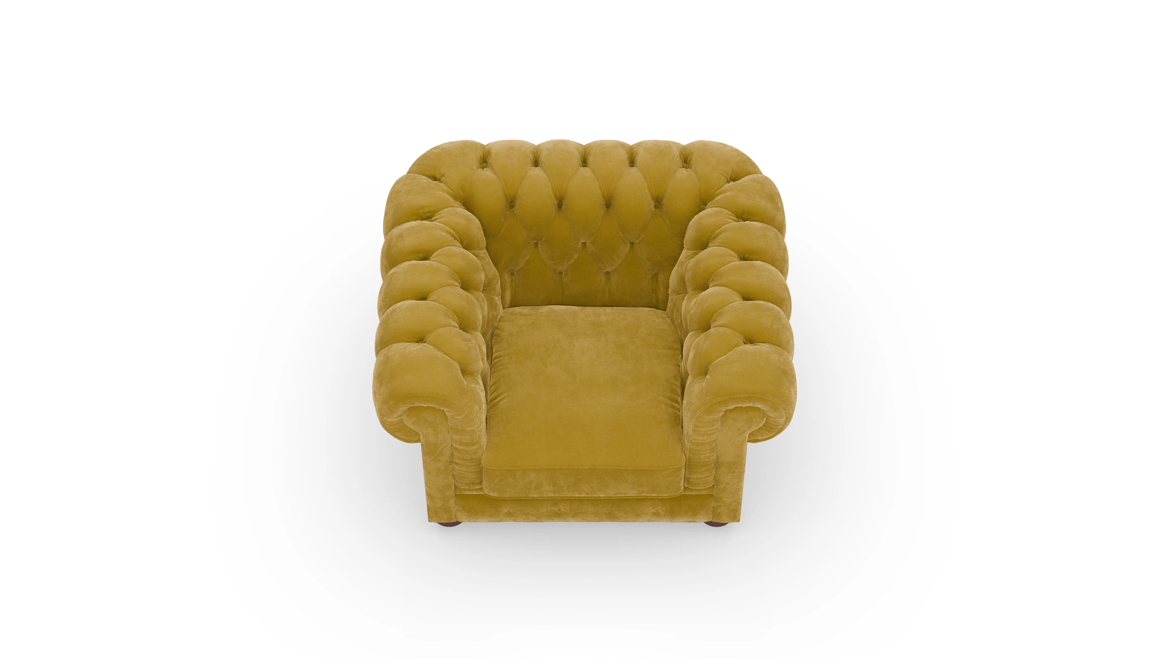 Ansicht des Produktes Chester1 Sessel in Samt gelb