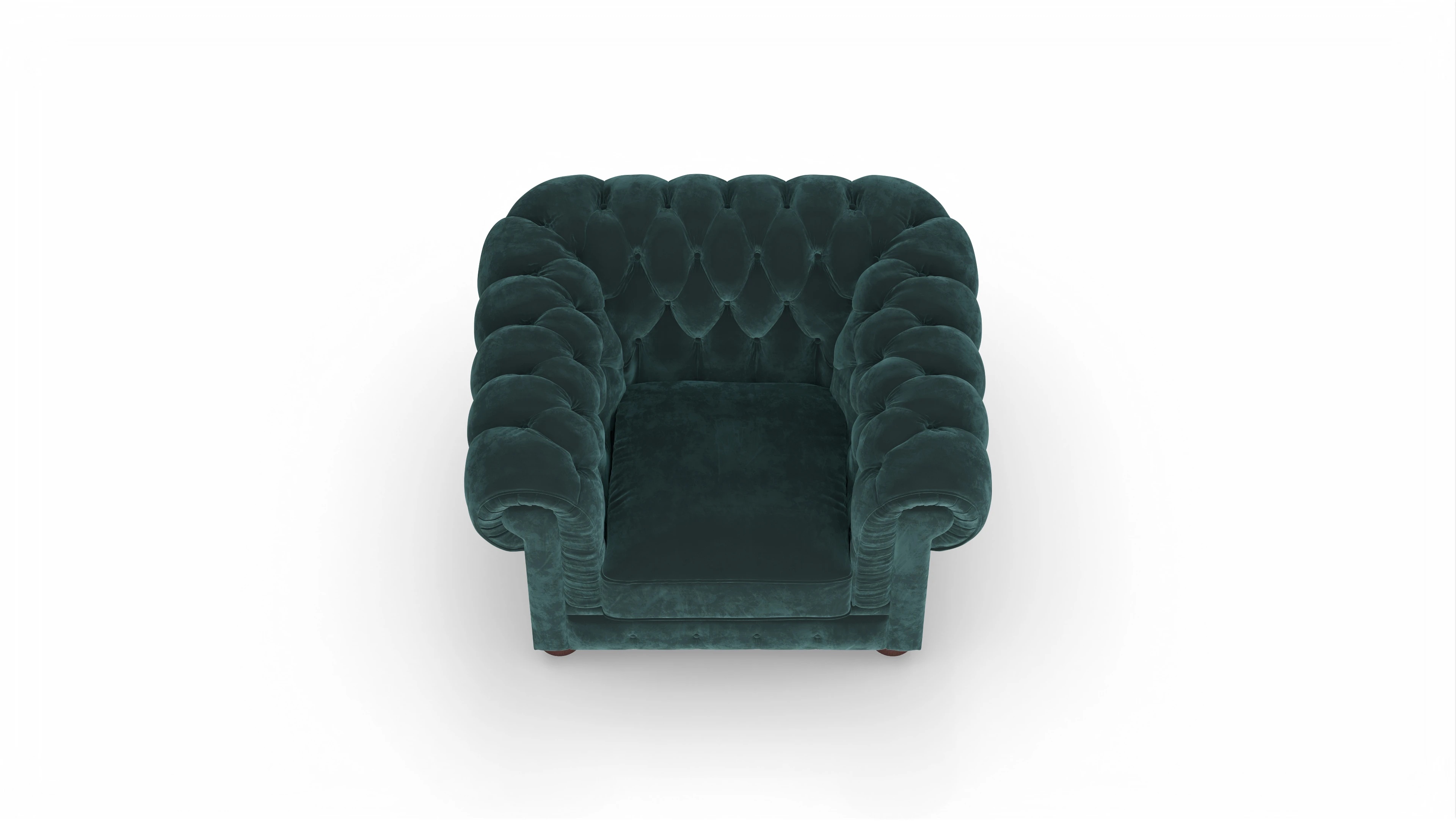 Ansicht des Produktes Chester1 Sessel in Samt grün