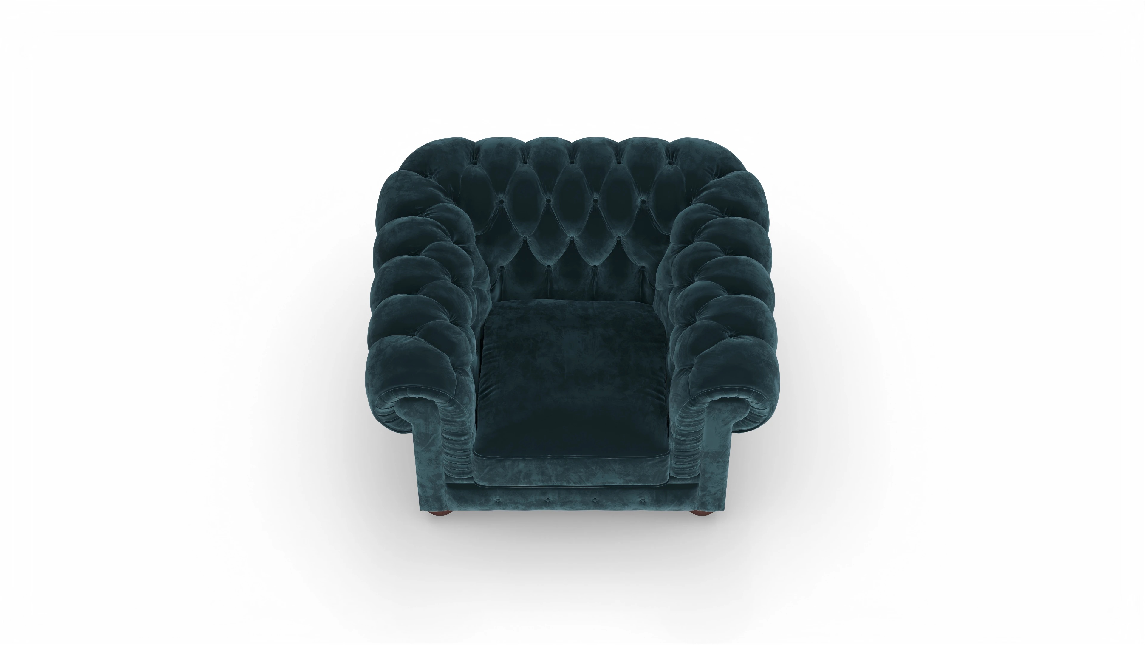 Ansicht des Produktes Chester1 Sessel in Samt blau