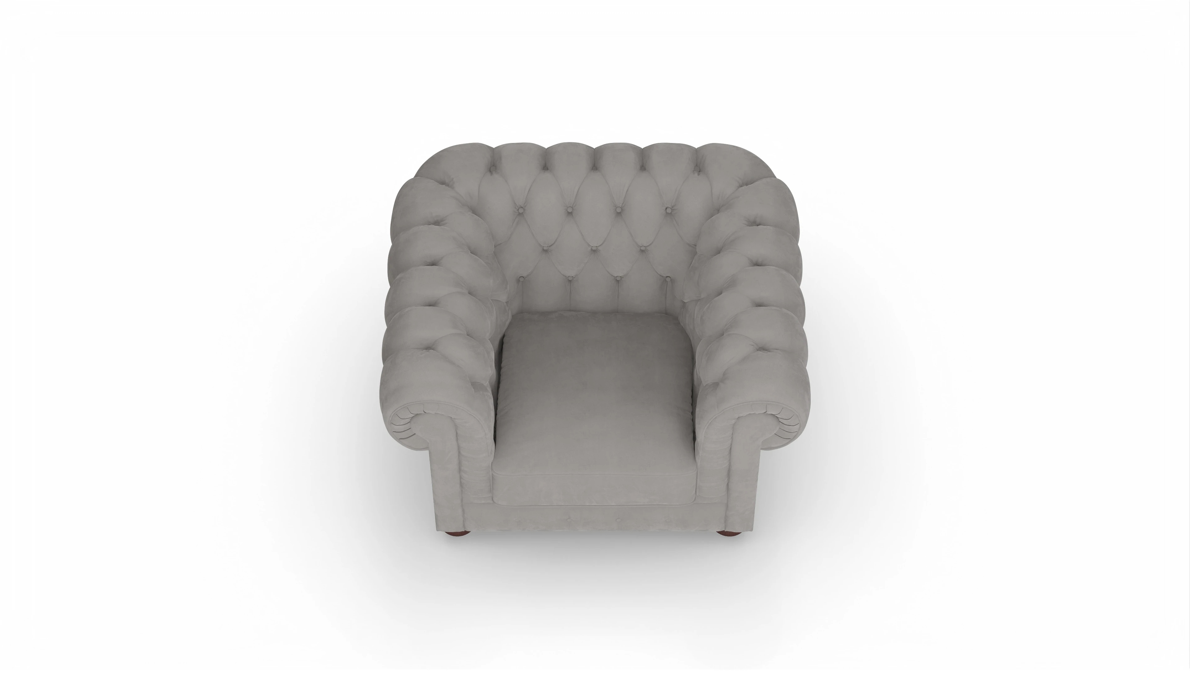 Ansicht des Produktes Chester1 Sessel in Samt grau